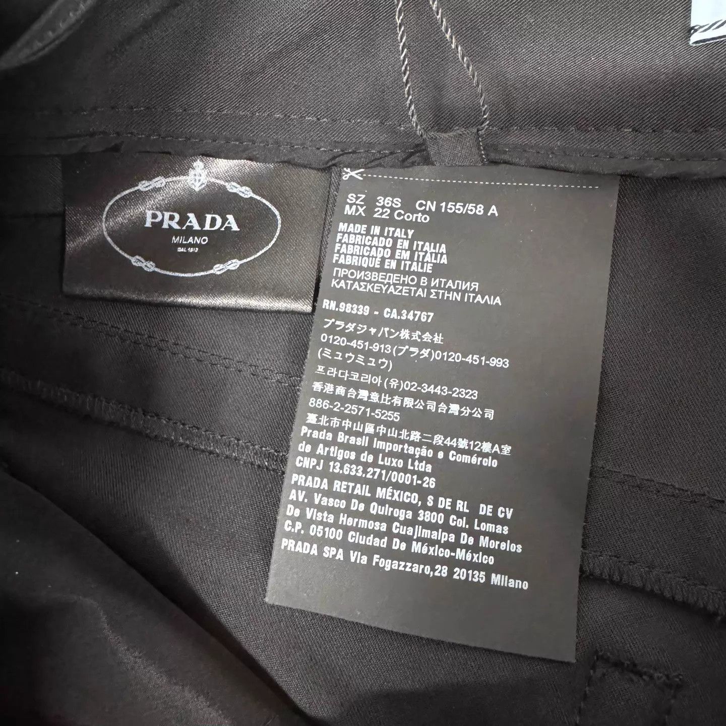 Prada Prada Black Pocket Logo Slacks 36s NWT Size 25" / US 0 / IT 36 - 8 Thumbnail
