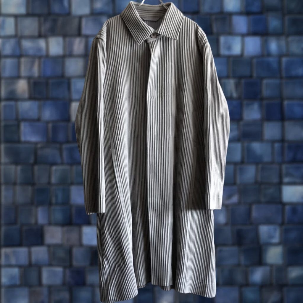 Issey Miyake ISSEY MIYAKE Pleated Coat Long Gray Men 4 Size Coat Mens Pleated ISSEY MIYAKE Size US S / EU 44-46 / 1 - 1 Thumbnail
