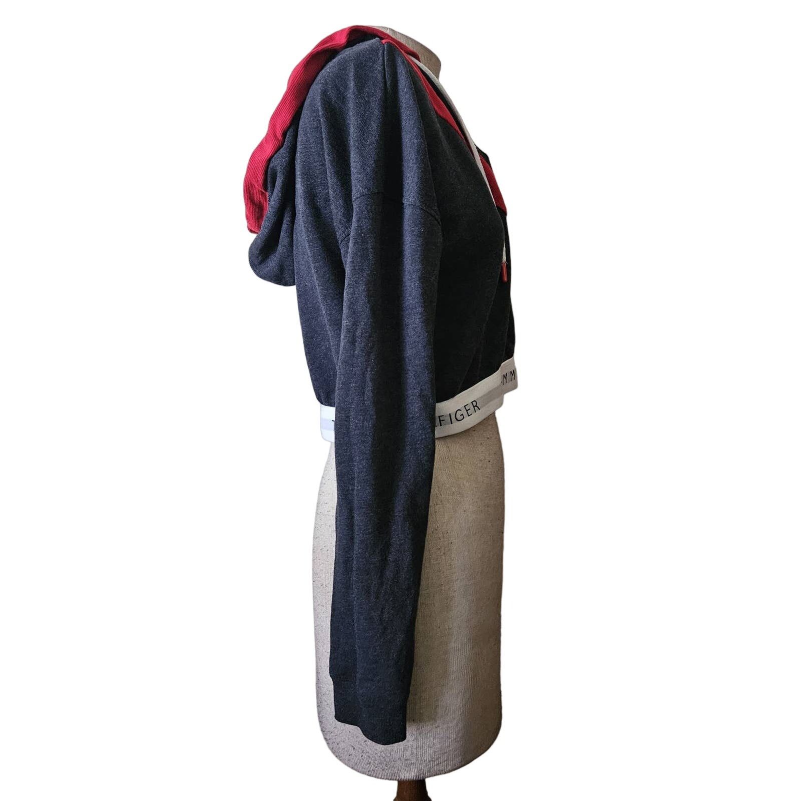 Tommy Hilfiger Tommy Hilfiger Cropped Hoodie Size Small Size S / US 4 / IT 40 - 2 Thumbnail