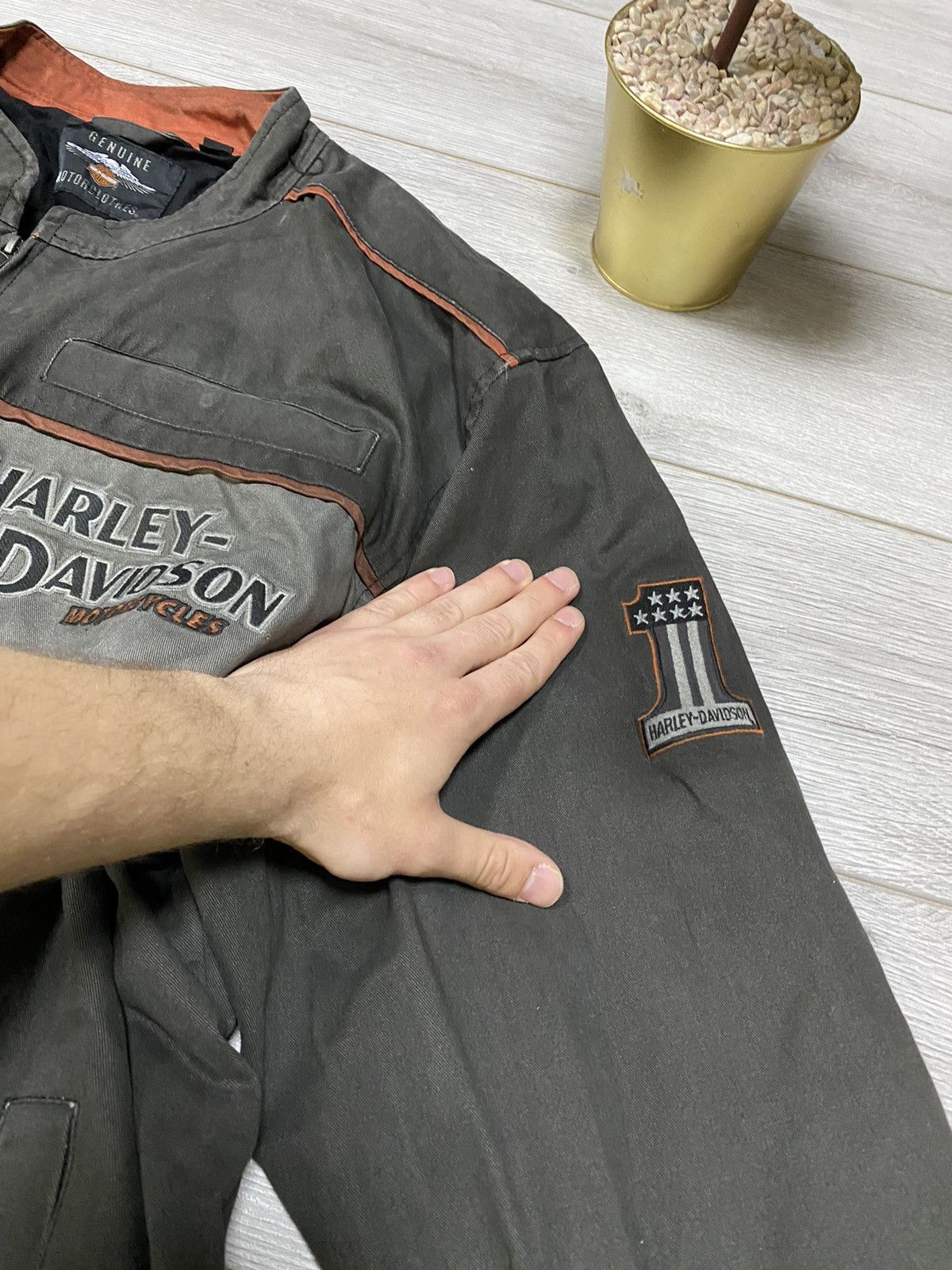 Vintage Harley Davidson 3XL vintage big logo jacket zip Size US XXL / EU 58 / 5 - 10 Thumbnail