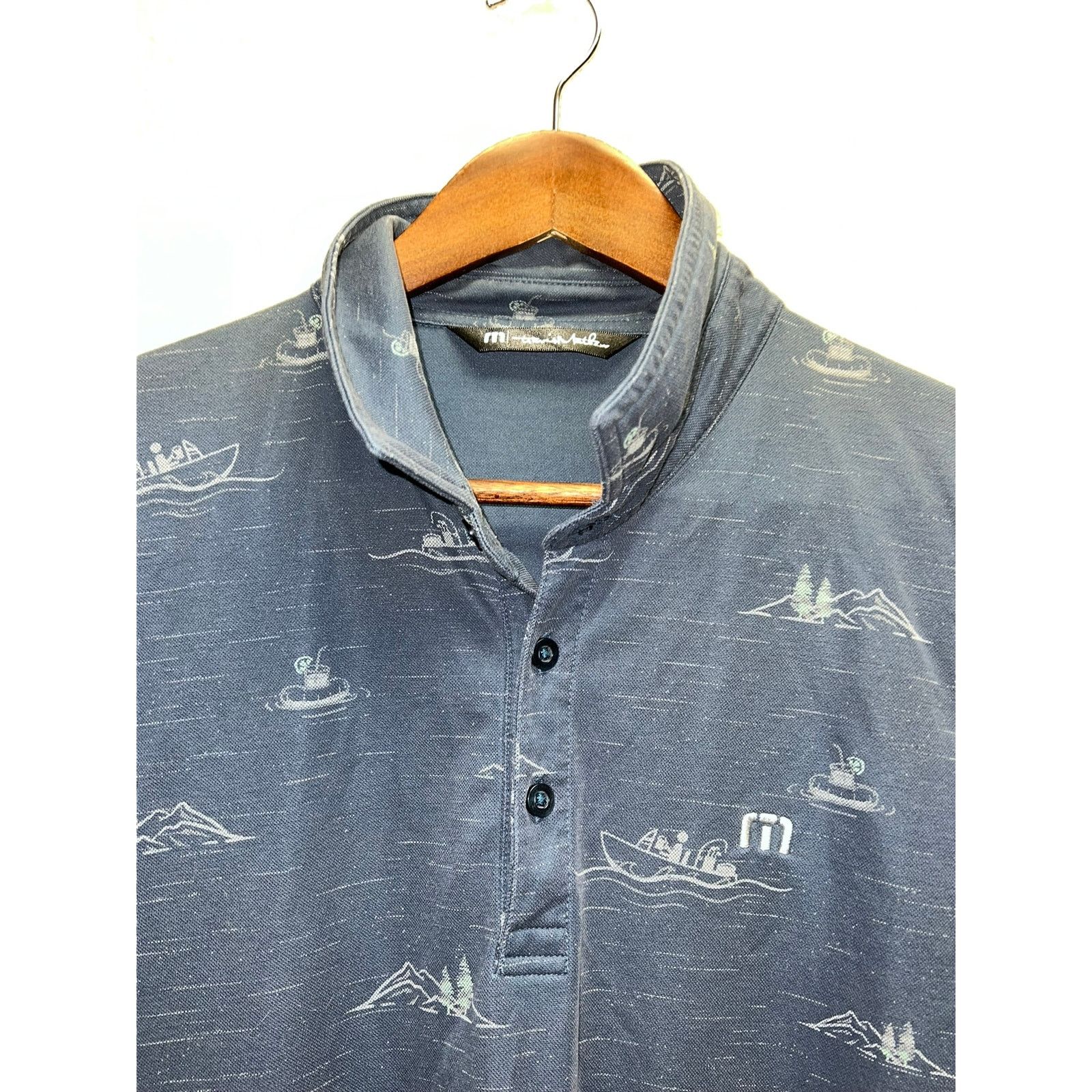 TravisMathew Travis Matthew Polo Shirt AOP Golf Forest Mountain Golfing M Size US M / EU 48-50 / 2 - 2 Thumbnail