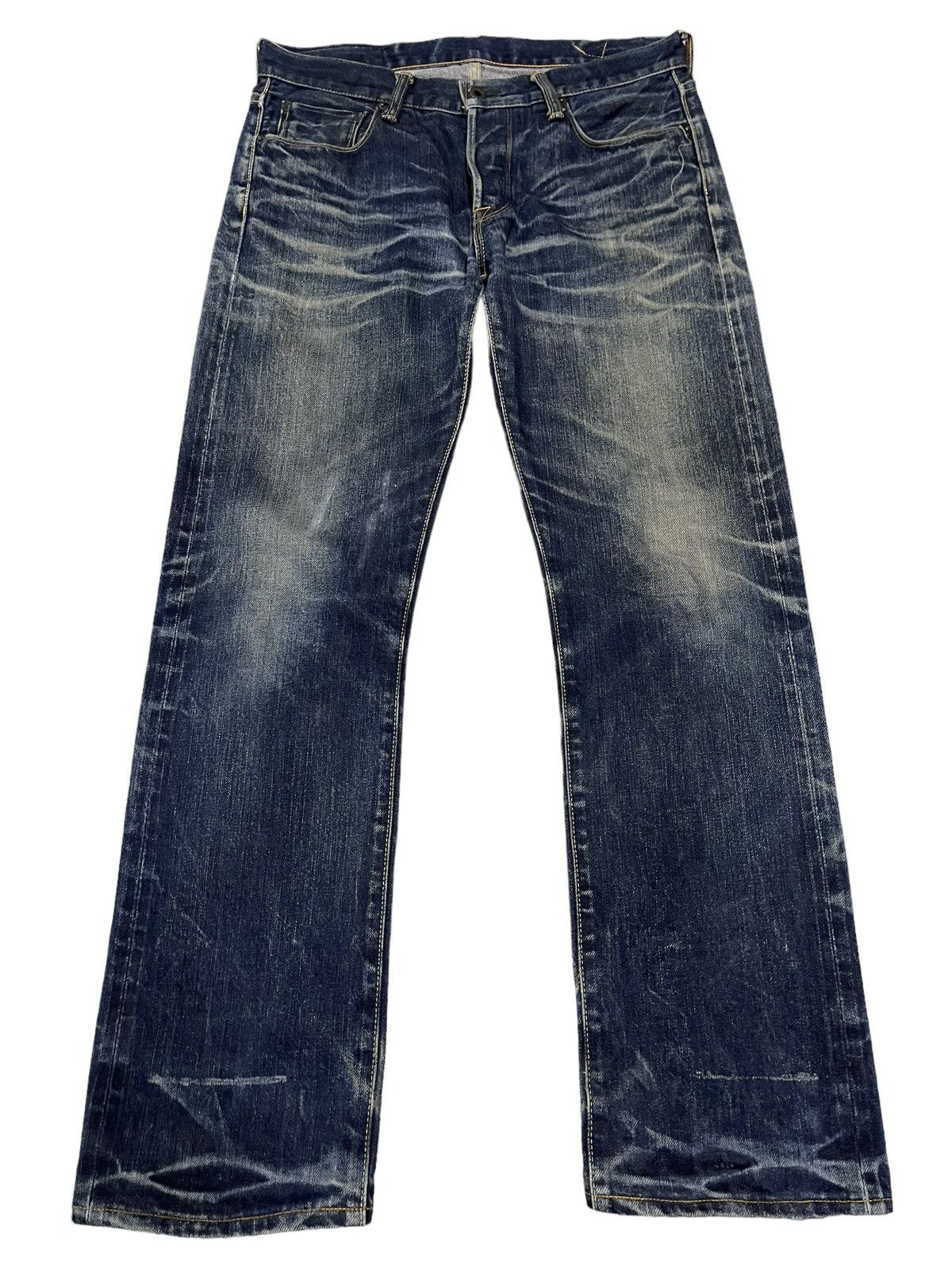 image of Vintage Japan Kuro Denim Diamante Selvage Blue Wash Jeans, Men's (Size 32)