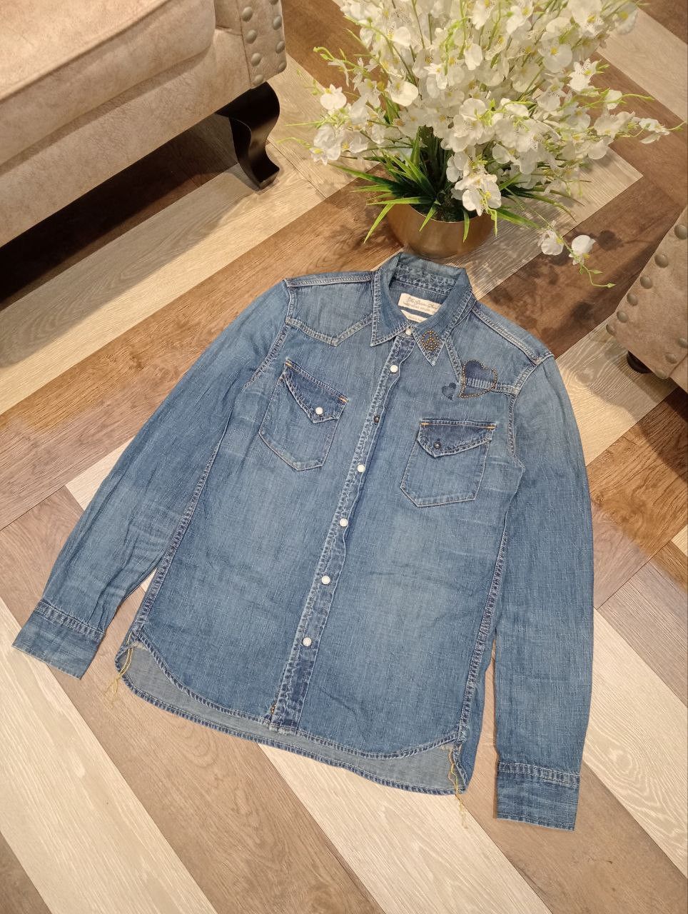 Remi Relief REMI RELIEF BLUE DENIM SHIRT Size US L / EU 52-54 / 3 - 2 Thumbnail