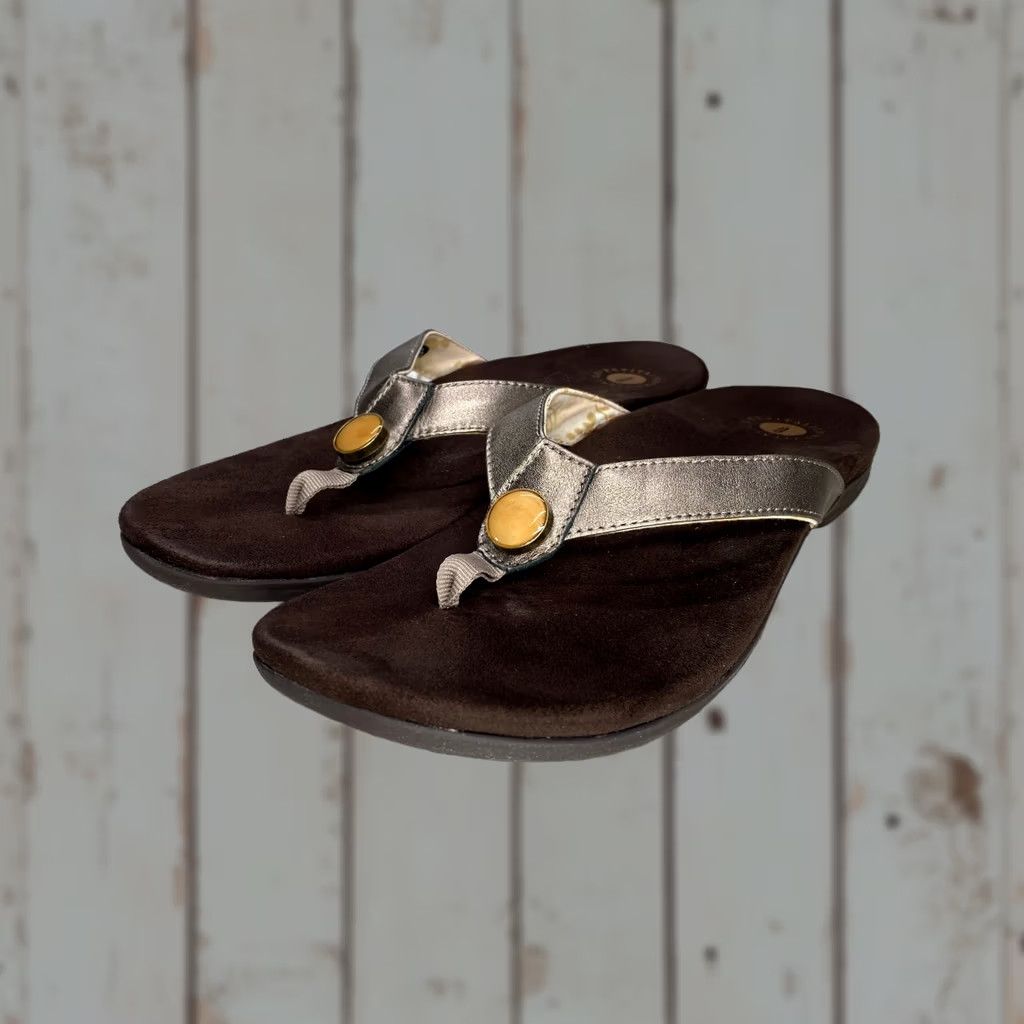 Vintage Revitalign Starling Bronze Women's 11B Orthotic Flip Flop Sandal Shoes Sandal Size US 11 / IT 41 - 1 Thumbnail