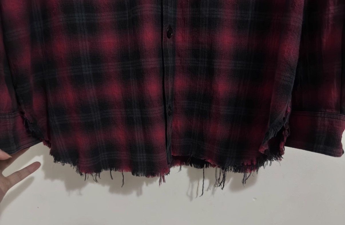 Saint Laurent Paris SLP) 16SS Black/Red Double-Pocket Frayed Hem Plaid Shirt Size US L / EU 52-54 / 3 - 5 Thumbnail