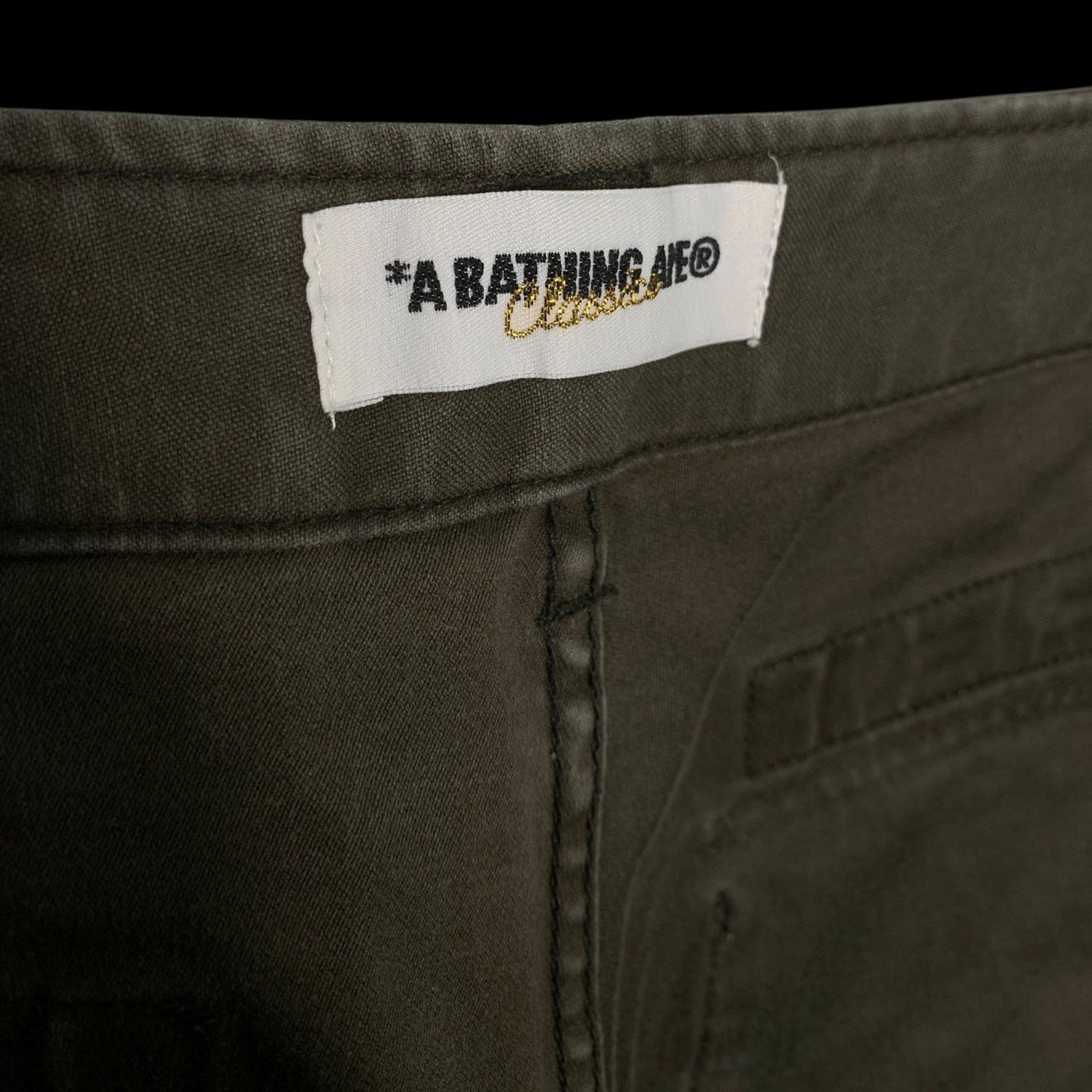 Bape Classics Army Patch Pants (Olive) | L (~34) Size US 34 / EU 50 - 7 Thumbnail