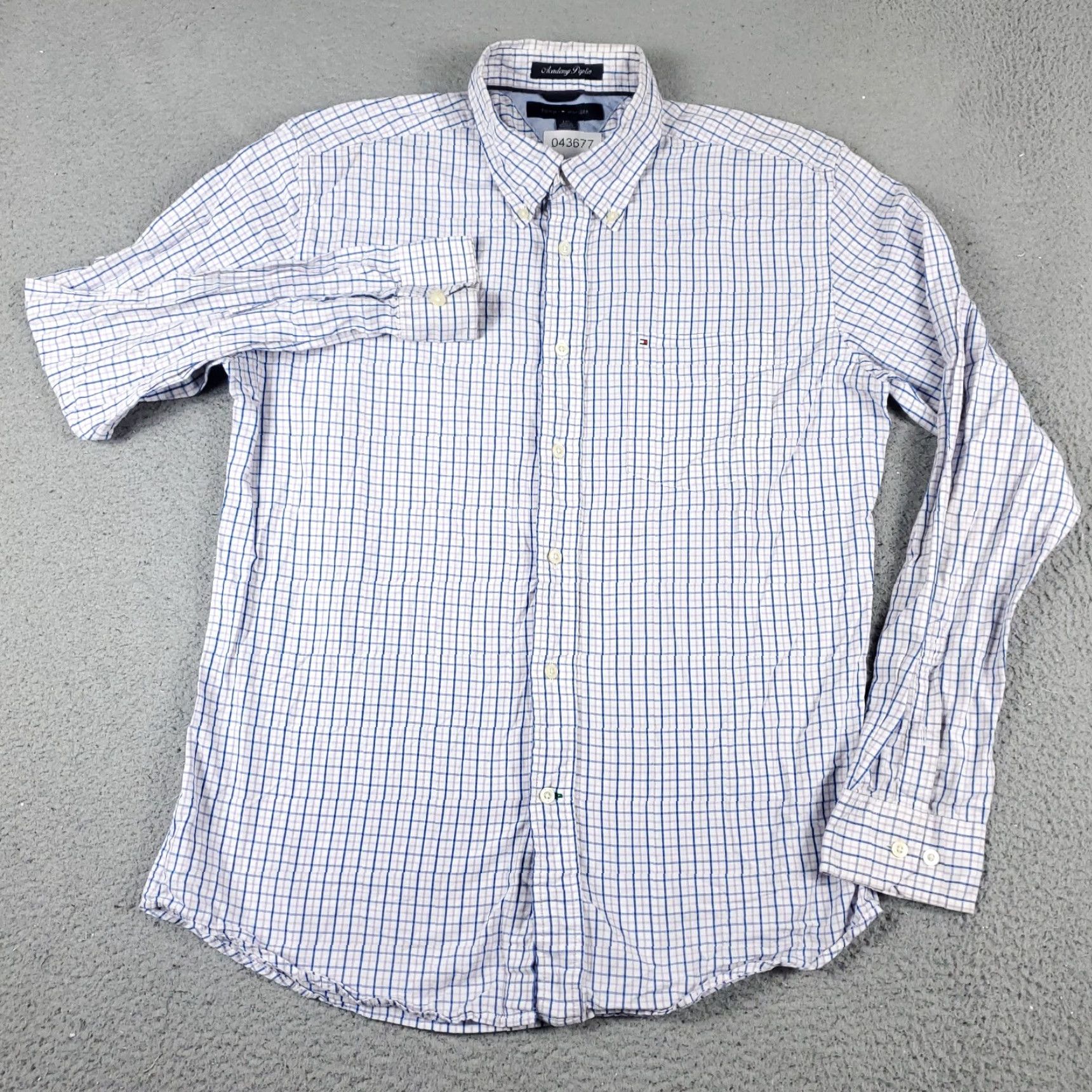 Tommy Hilfiger Tommy Hilfiger Button-Up Shirt Mens Large Blue Purple Check Long Sleeve Casual Preppy Size US L / EU 52-54 / 3 - 3 Thumbnail