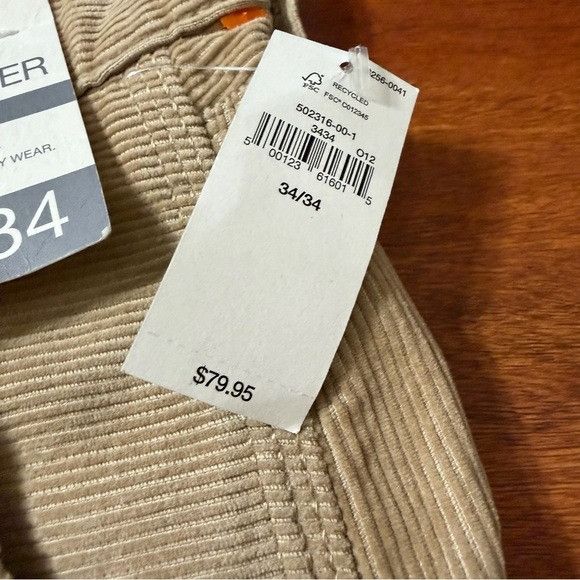 Gap NWT GAP Men's Beige Corduroy Carpenter Pants Sz 34x34 Size US 34 / EU 50 - 4 Thumbnail