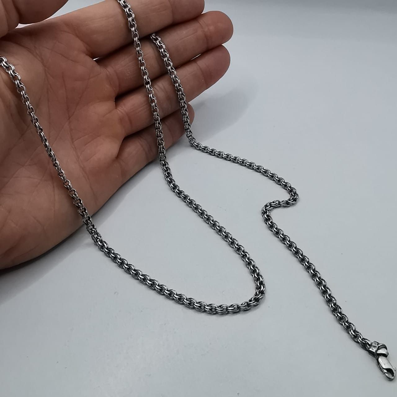 Sterling Silver Vintage Chain, 925 Sterling Silver, Signed 22.47g Size ONE SIZE - 5 Thumbnail
