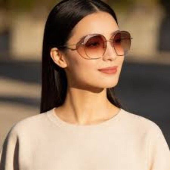 Missoni Missoni MIS 0014/S 06K3 HA Sunglasses Gold Geometric Frame Size ONE SIZE - 3 Thumbnail