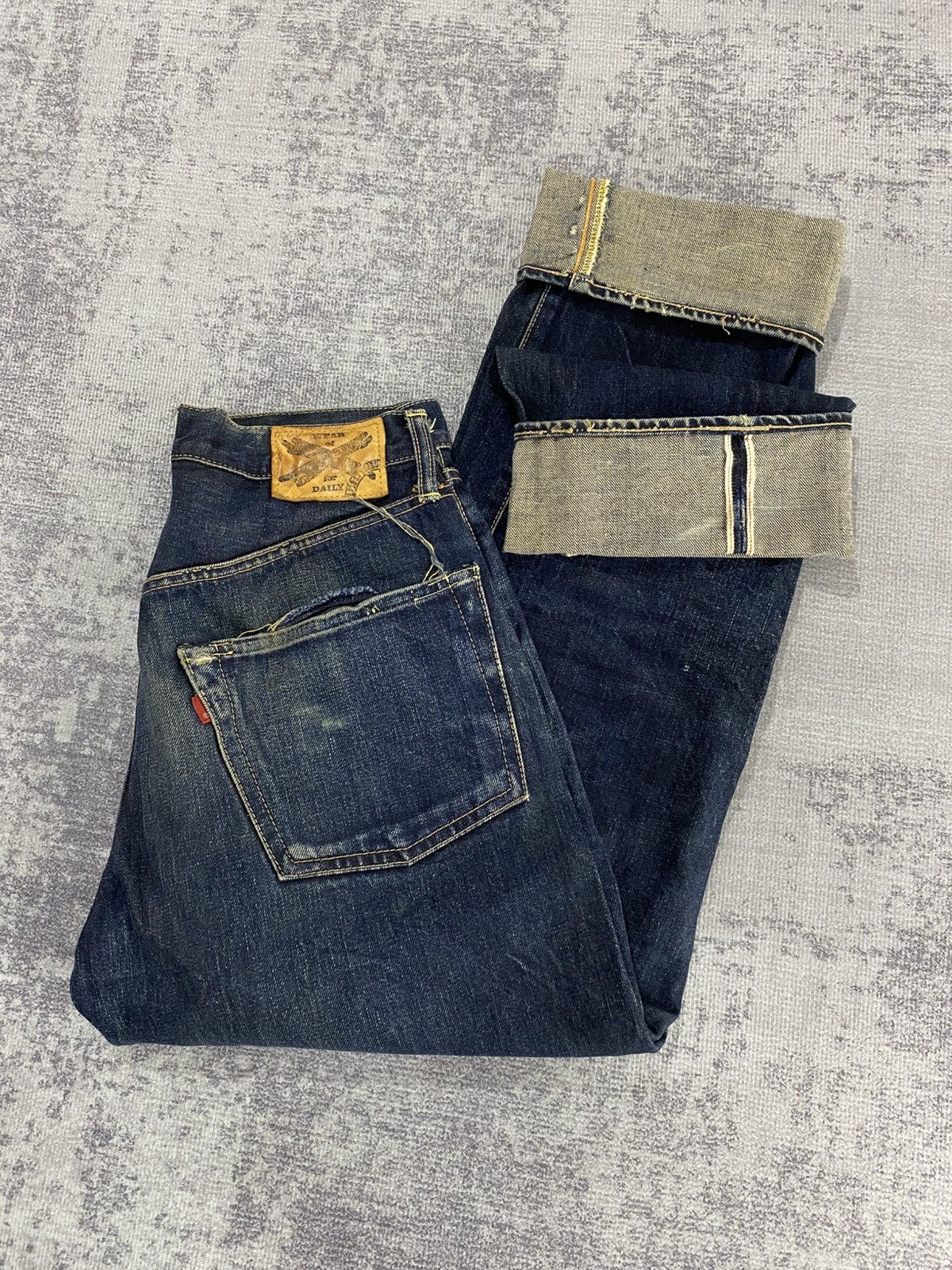 KOJIMA GENES 90s vintage raw denim selvedge jeans wash & wears Size US 29 - 4 Thumbnail