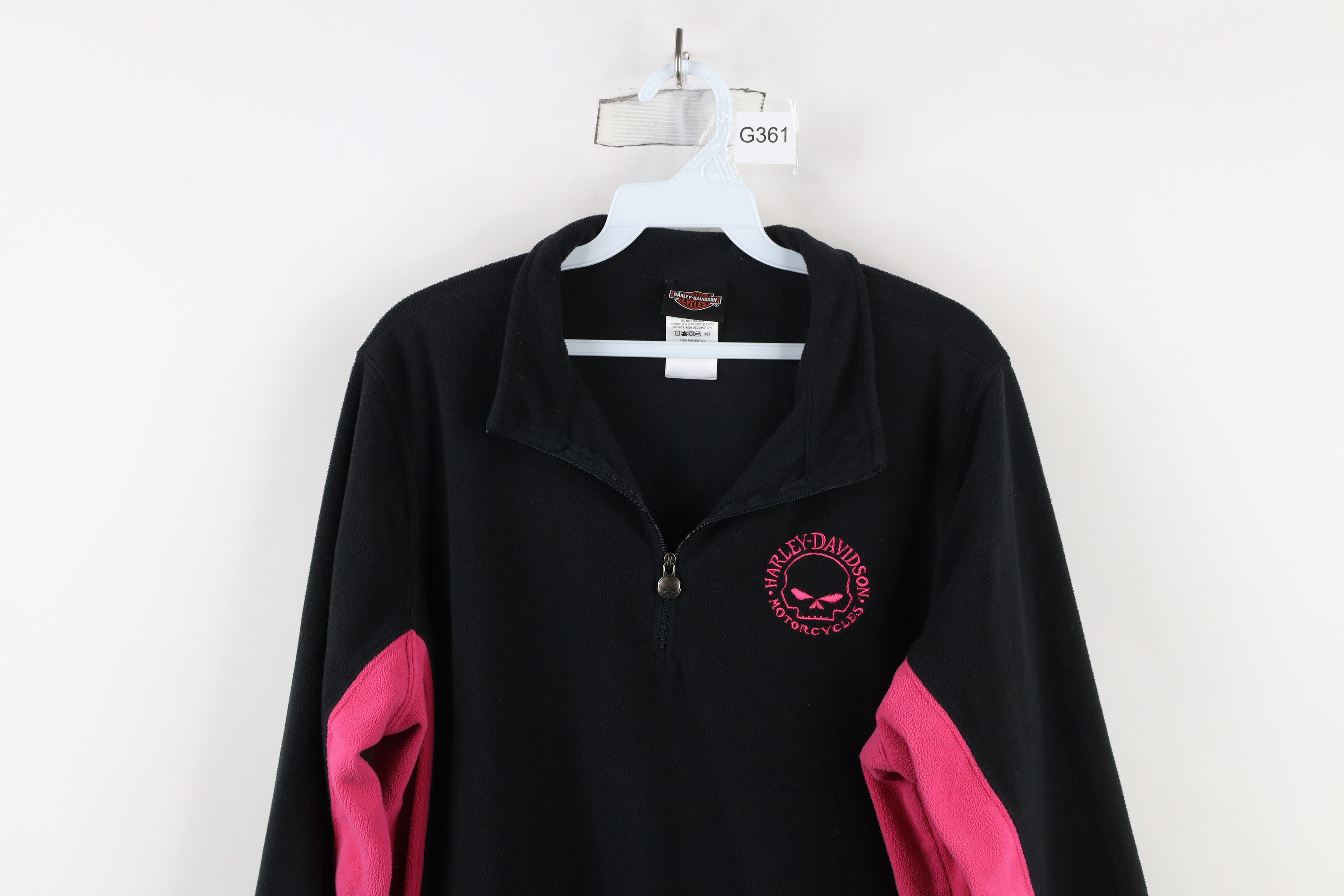 Harley Davidson × Vintage Vintage Harley Davidson Half Zip Fleece Pullover Sweater Size XXL / US 16-18 / IT 52-54 - 2 Thumbnail