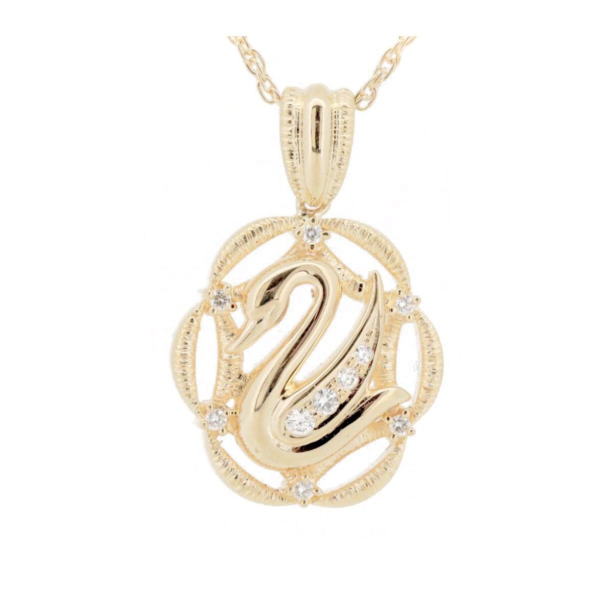 Tasaki Tasaki Swan Au750 Diamond Necklace Precious Metal Necklace DUTY FREE for USA