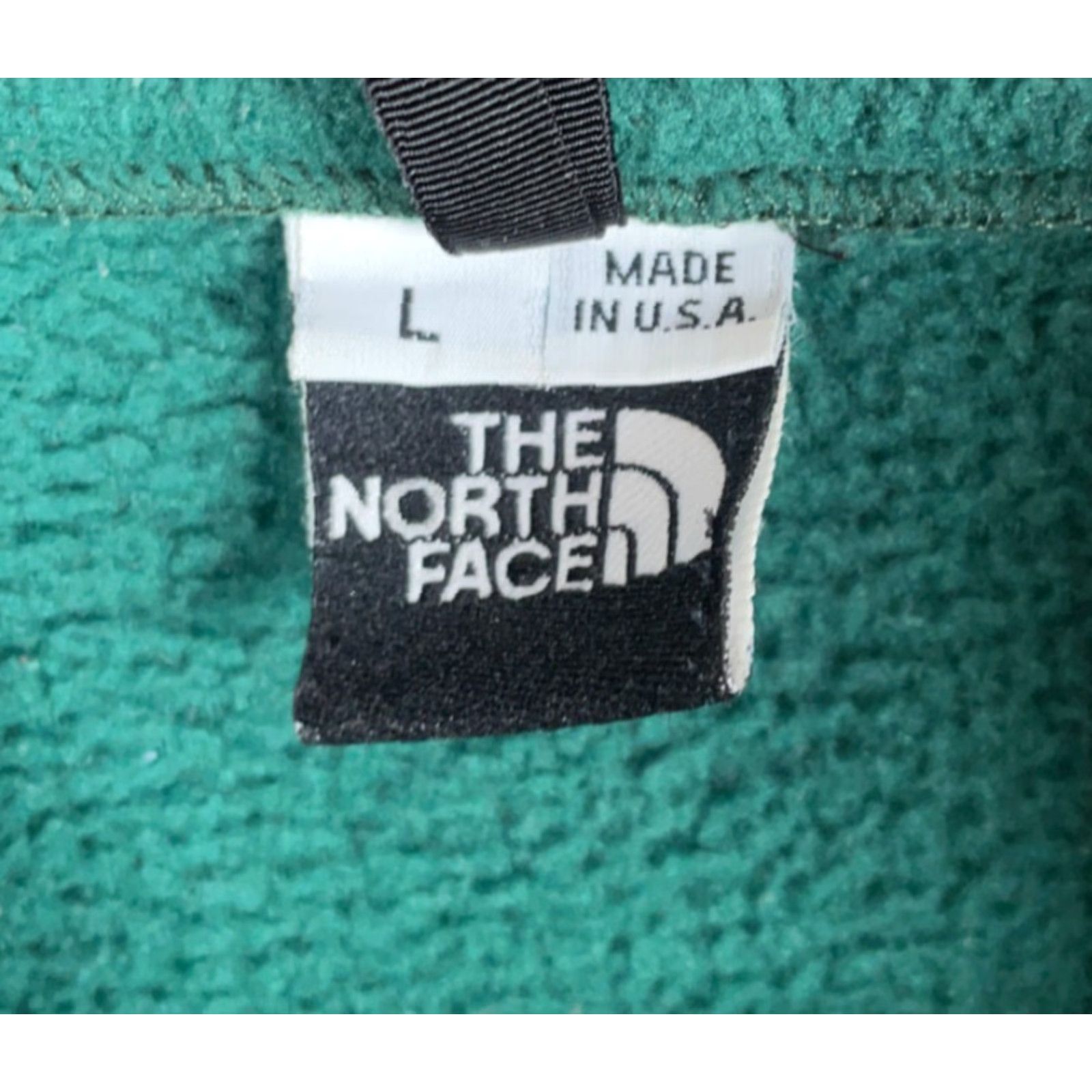 The North Face VINTAGE The North Face Jacket Green Purple 90s Zip Up Fleece Mens Large USA Made Retro Size US L / EU 52-54 / 3 - 3 Thumbnail