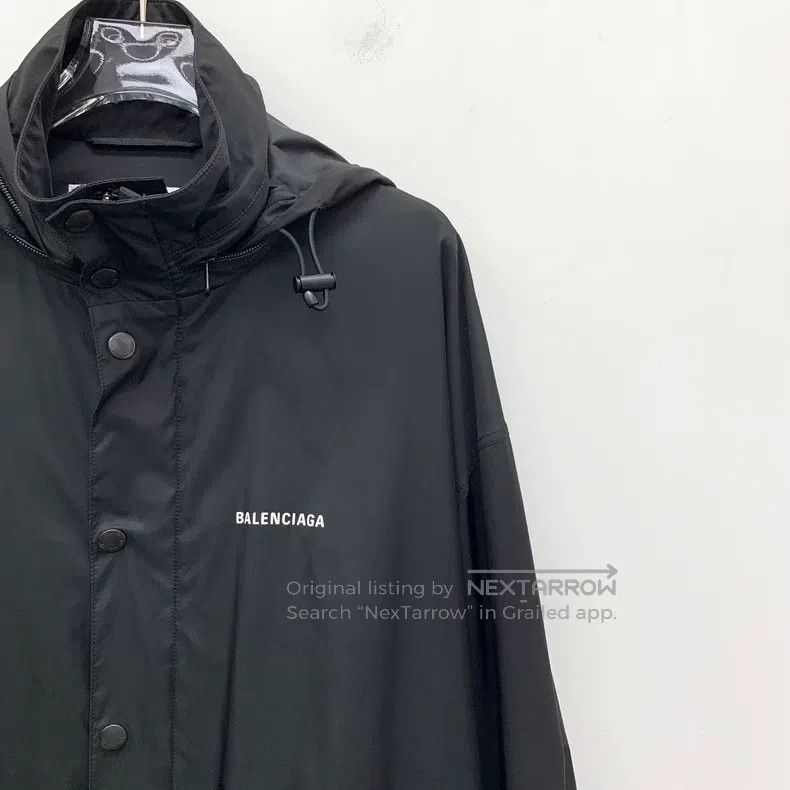 Balenciaga Balenciaga Black Logo Letter Embroidered Hooded Single Bre Size US S / EU 44-46 / 1 - 3 Thumbnail