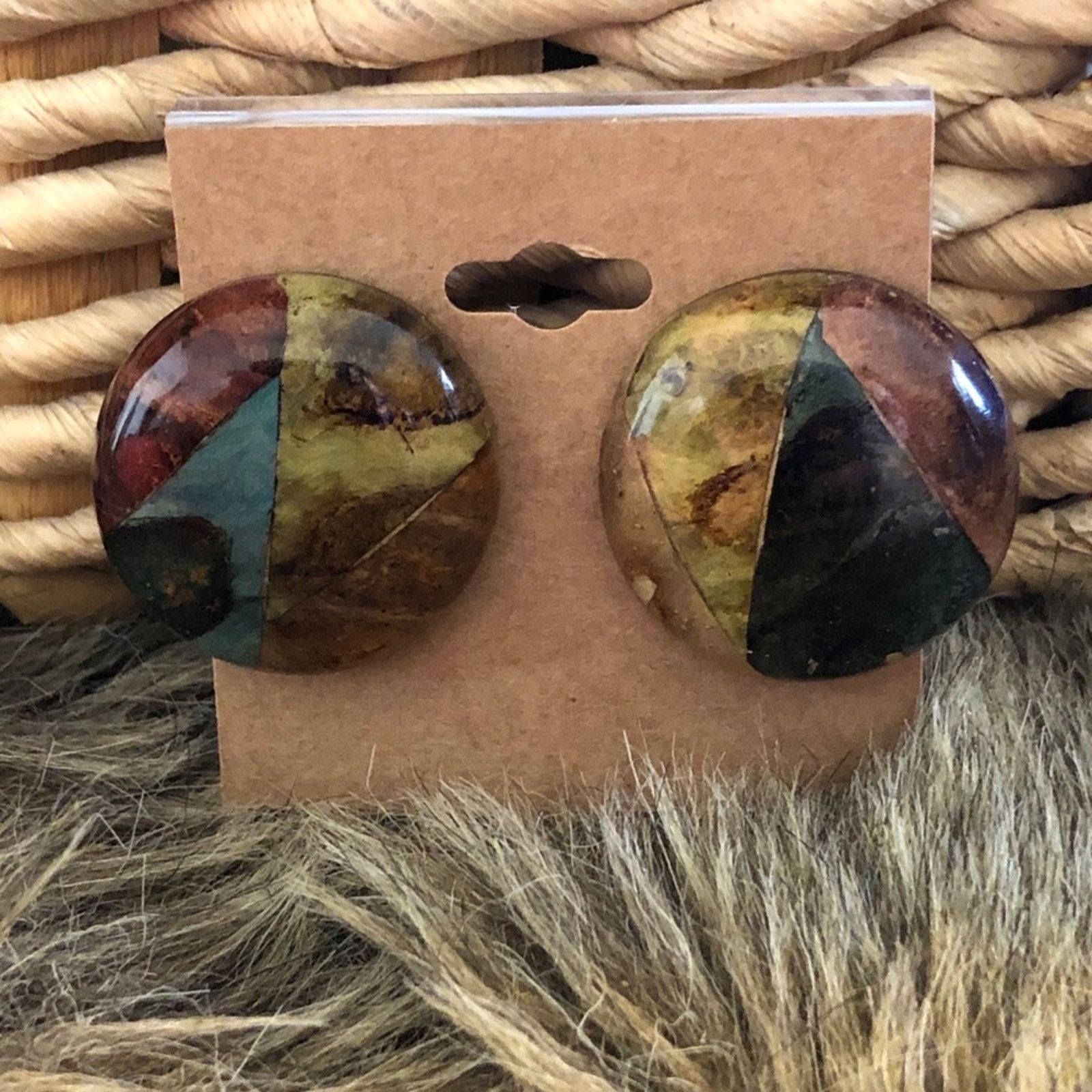 Jewelry Forest tones resin floating bead jewelry set Size ONE SIZE - 7 Thumbnail