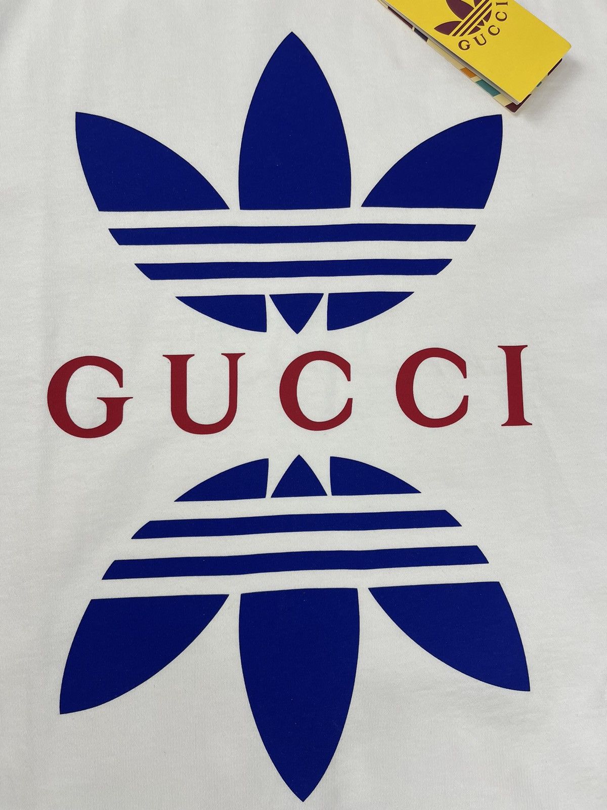 Adidas × Gucci Gucci x Adidas Cotton Jersey T-Shirt White Size US L / EU 52-54 / 3 - 5 Thumbnail