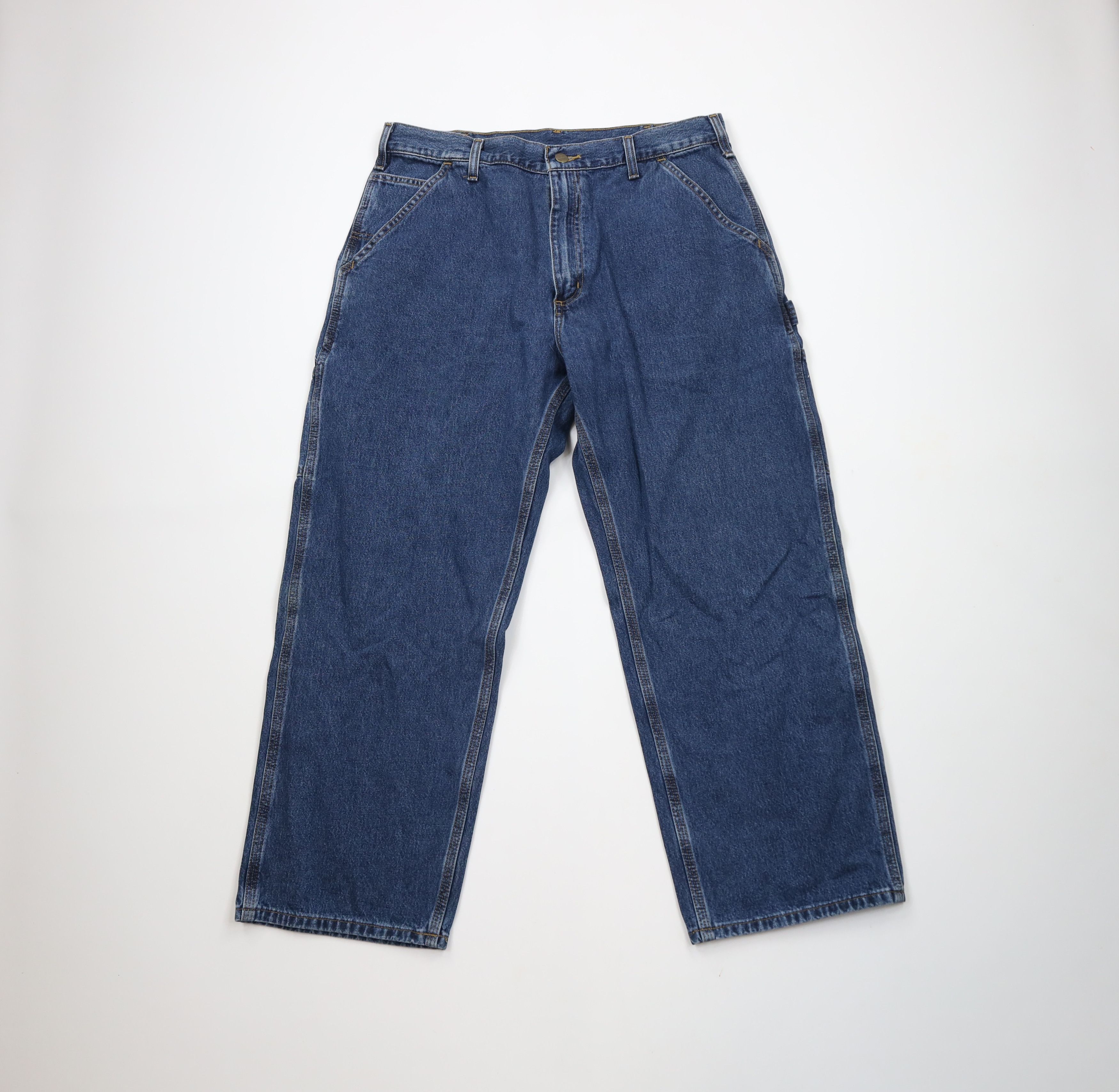 Carhartt × Vintage Vintage Y2K Carhartt Fit Wide Leg Dungaree Denim Jeans Size US 36 / EU 52 - 1 Thumbnail