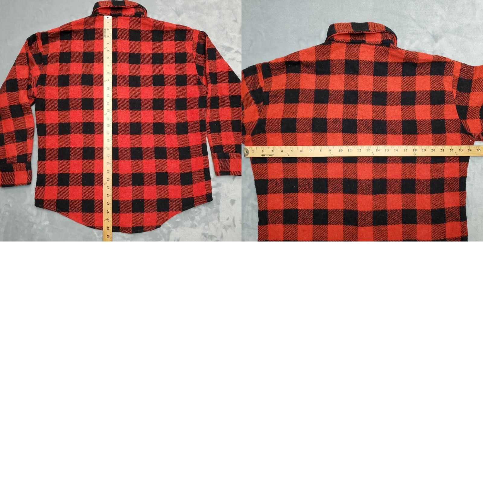 Vintage VINTAGE Shirt Jacket Mens Large Red Buffalo Plaid Wool Over Shirt Logger Shacket Size US L / EU 52-54 / 3 - 8 Thumbnail