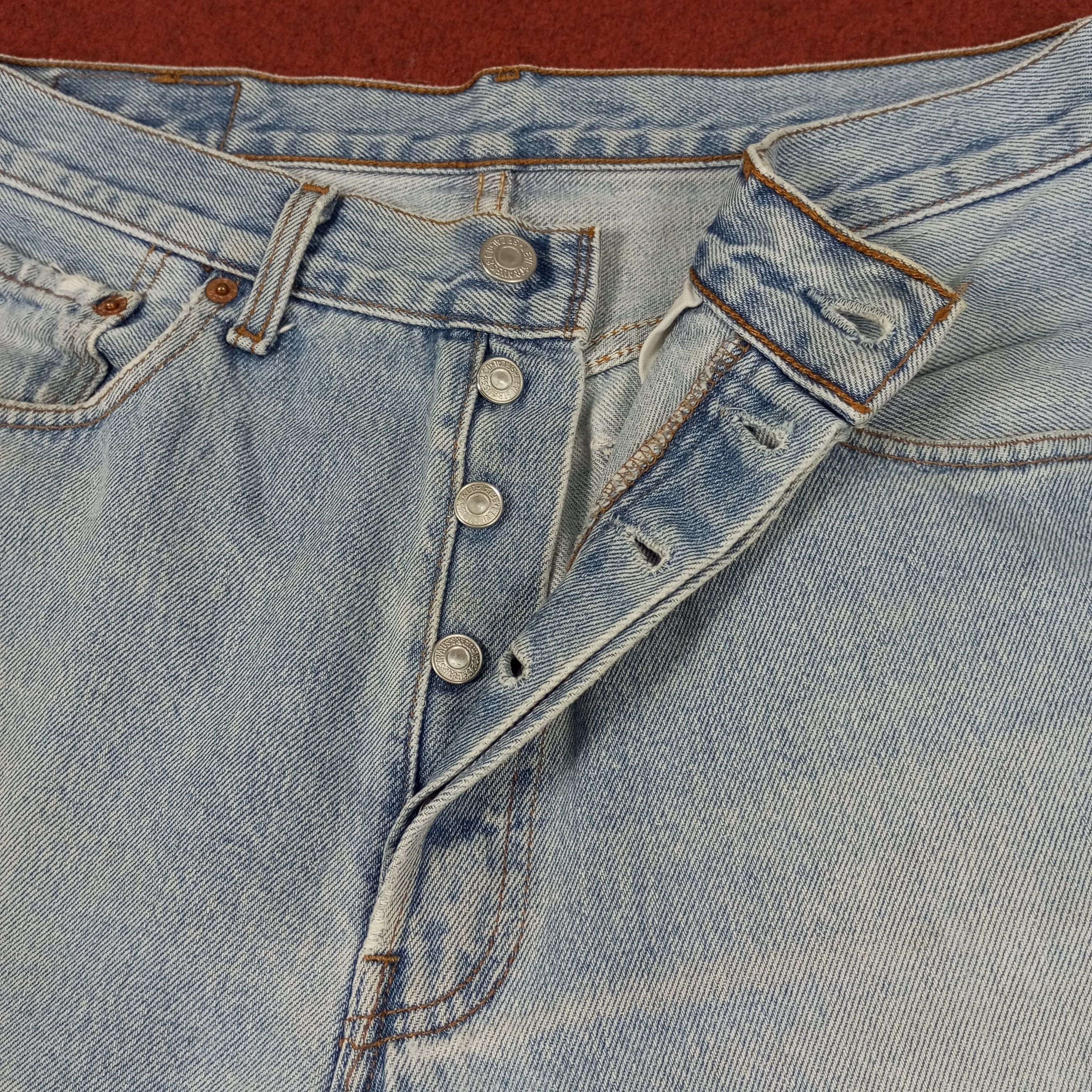 Levi's × Vintage Levis 501 Fashion Streetwear Style Distressed Jeans Size US 30 / EU 46 - 12 Thumbnail
