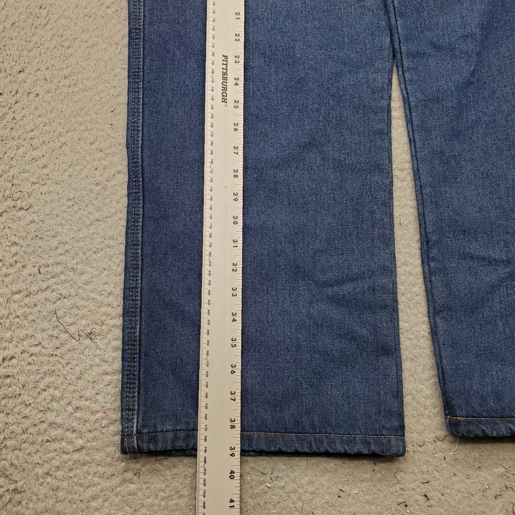 Vintage Smith's Workwear Straight Jeans Mens 42x30 Blue Denim Stretch Comfort Streetwear Size US 42 / EU 58 - 5 Thumbnail