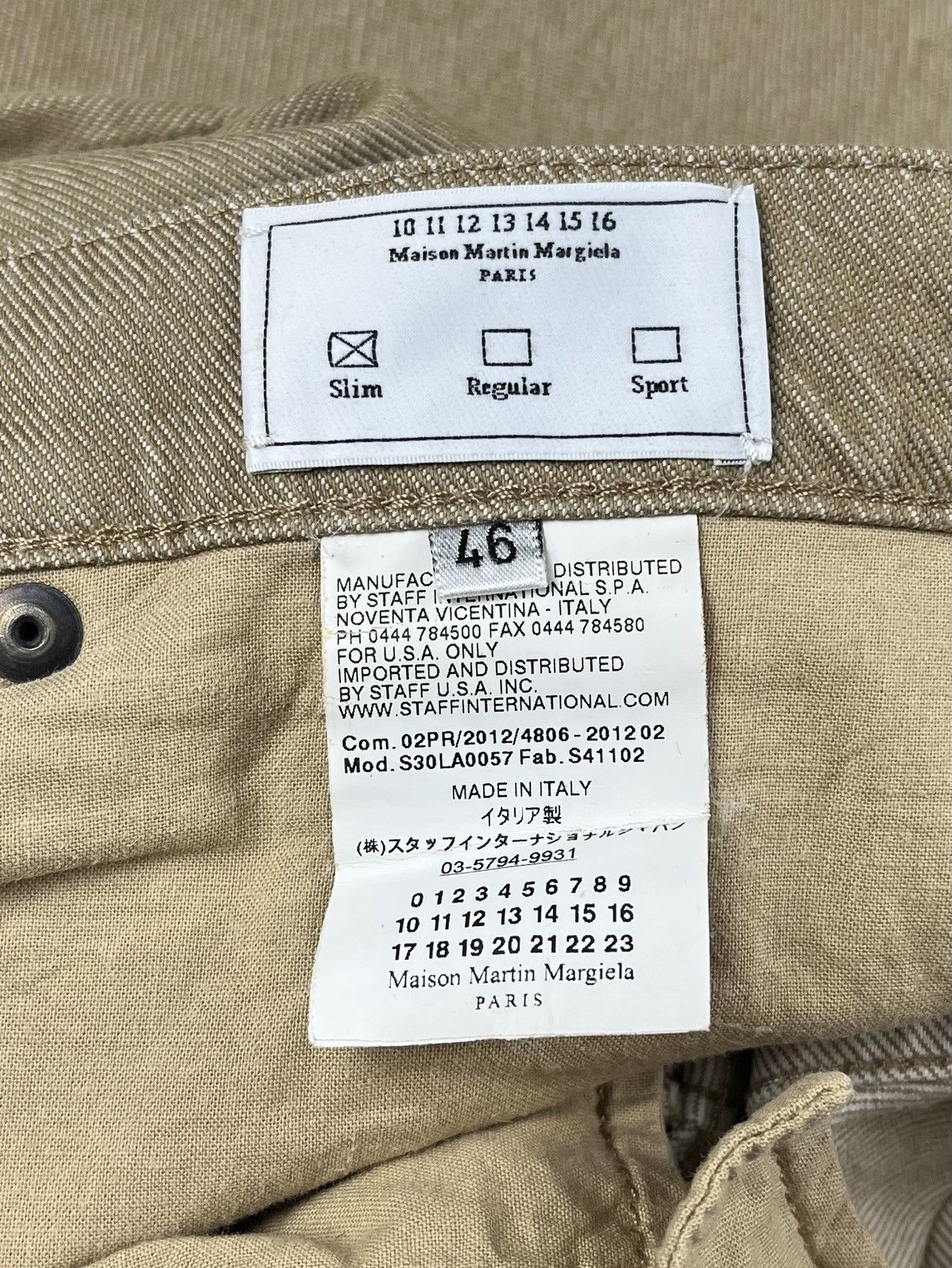 Maison Margiela AW12 Maison Margiela Line 10 Stitched Beige Slim Denim Jeans Size US 30 / EU 46 - 6 Thumbnail