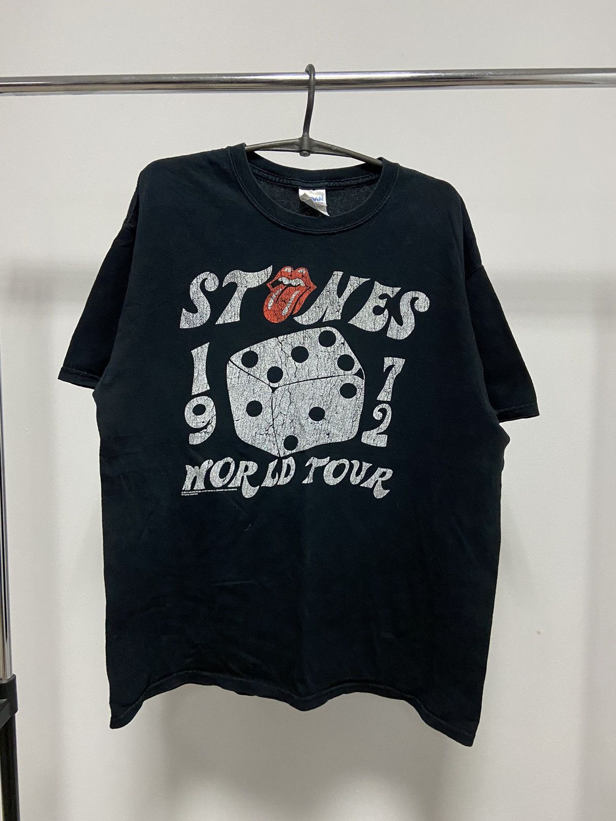 The Rolling Stones × Vintage Roling Stones World Tour 1972 Vintage Big Logo T-shirt 2010 Size US L / EU 52-54 / 3 - 1 Thumbnail