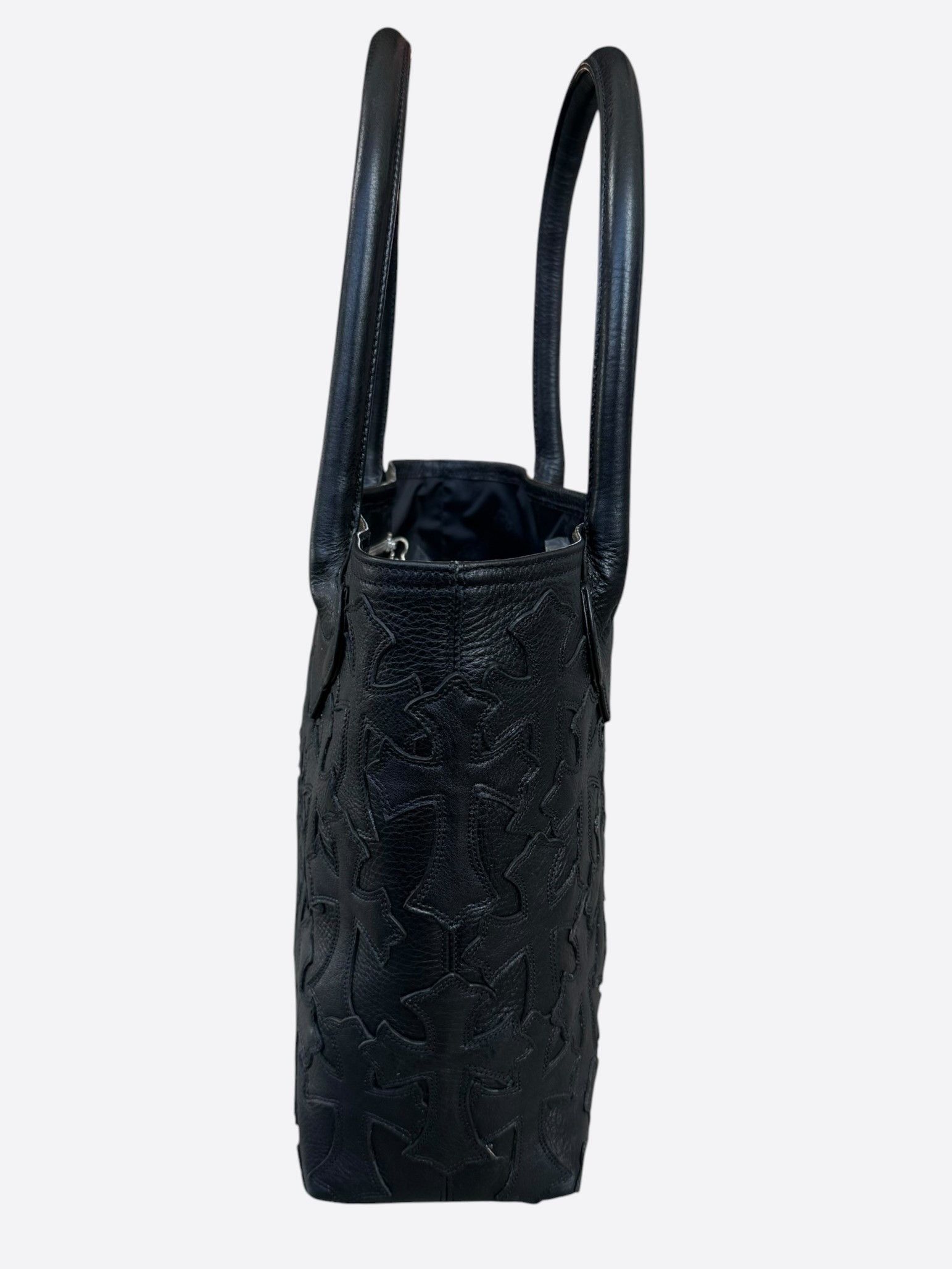 Chrome Hearts Chrome Hearts Black Leather Cross Patch Tote Bag Size ONE SIZE - 4 Thumbnail