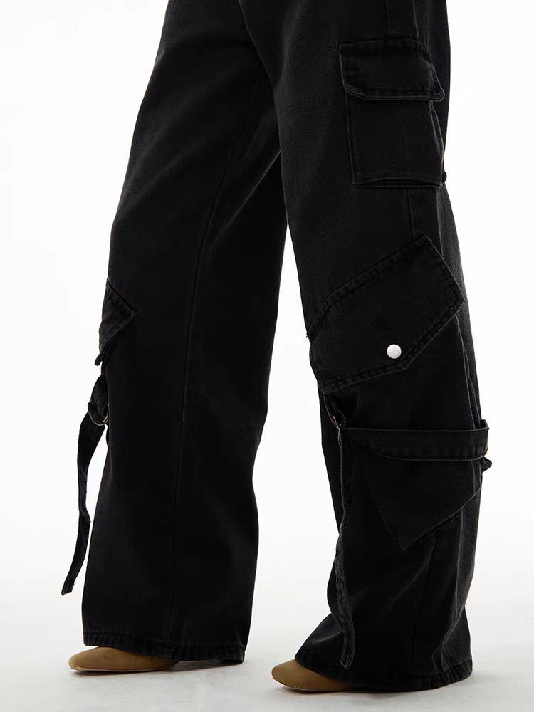 Japanese Brand × Jean Vintage Workwear Straight Leg Black Street Jeans Size US 32 / EU 48 - 3 Thumbnail