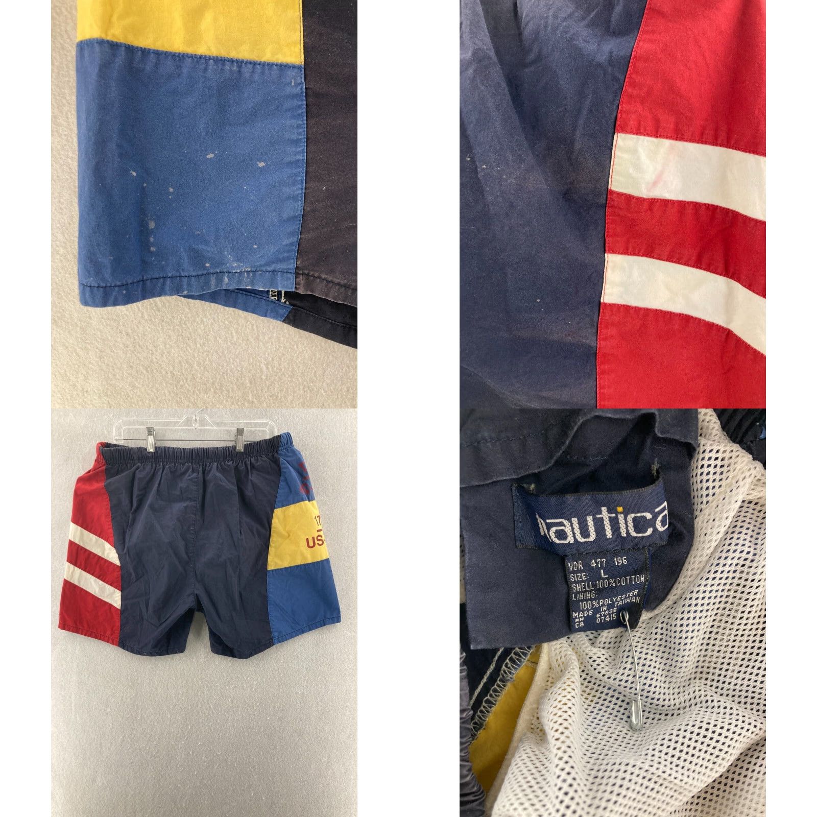 Nautica Nautica Swim Trunks Mens Large Surfing Beach Swimming Ocean Vacation VINTAGE Trunks Men's Red Nylon Bottom" Size US 33 - 8 Thumbnail