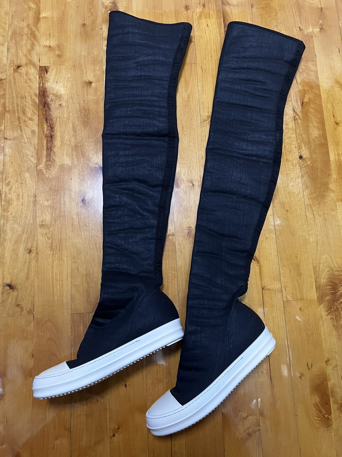 Rick Owens Drkshdw Rick owens waxed thigh high stocking ramones Size US 6.5 / IT 36.5 - 3 Thumbnail