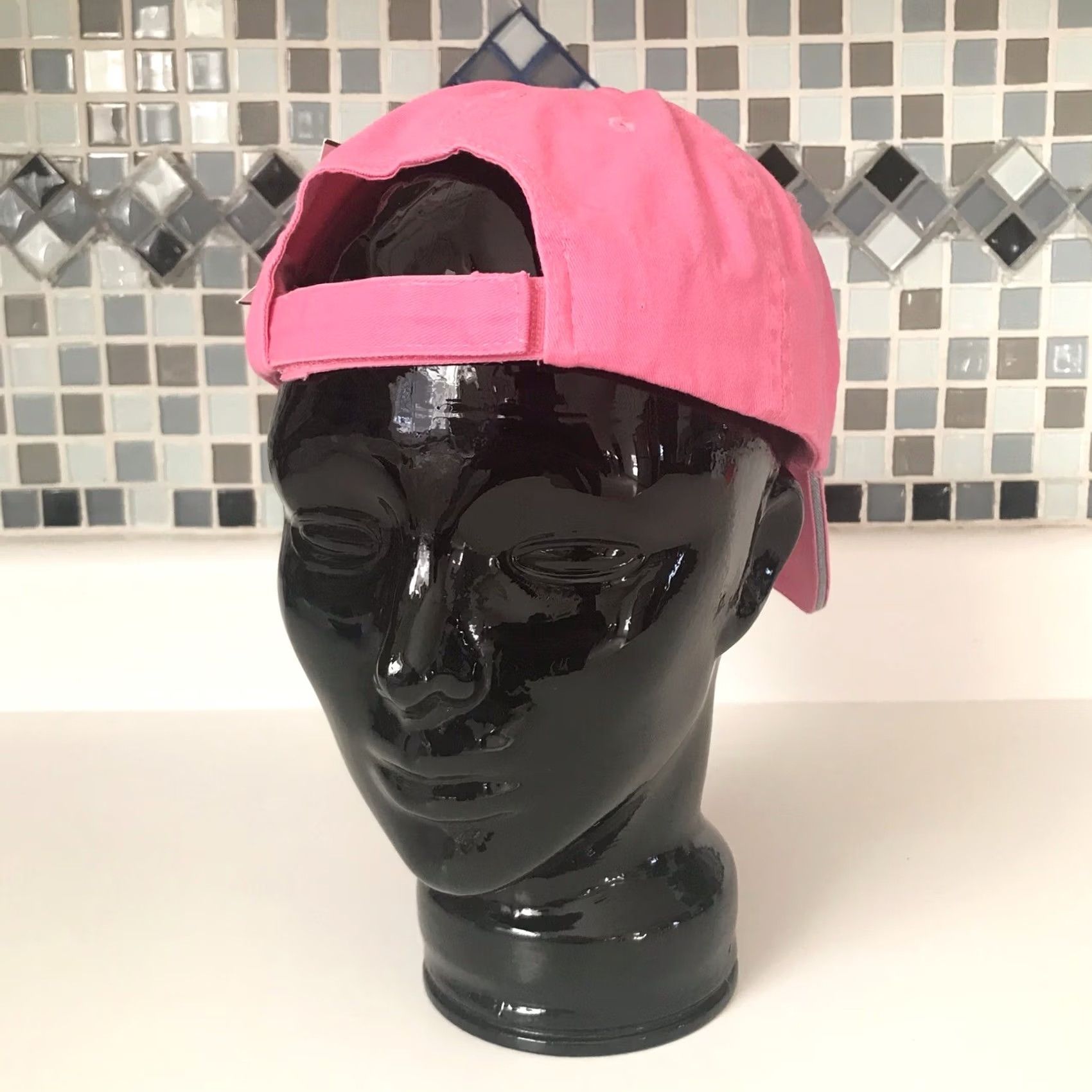 Anvil Anvil Pink Adjustable Baseball Cap Hat Embroidered Chillin’ with my PEEPS OS Women Hat Size ONE SIZE - 2 Thumbnail