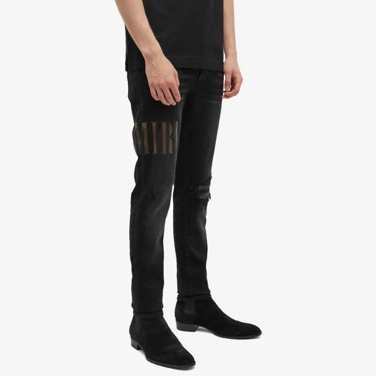 Amiri o1gr1nt0924 Core Applique Jeans in Black Size US 34 / EU 50 - 2 Thumbnail