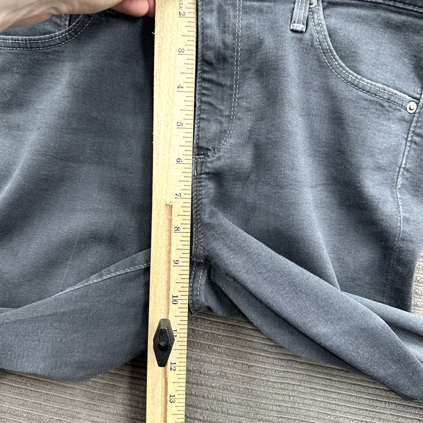 Vintage Adriano Goldschmied AG Stevie Jeans Women 27R Slim Mid Rise Gray Visoce Ankle Modern Bohemian USA 27 Womens Jeans Size 27" / US 4 / IT 40 - 7 Thumbnail