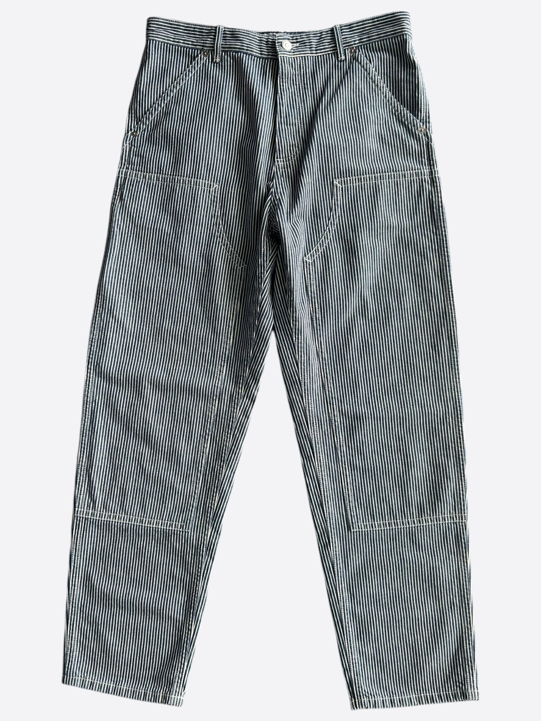 Dior Dior Blue & White Striped Carpenter Pants Size US 32 / EU 48 - 1 Thumbnail
