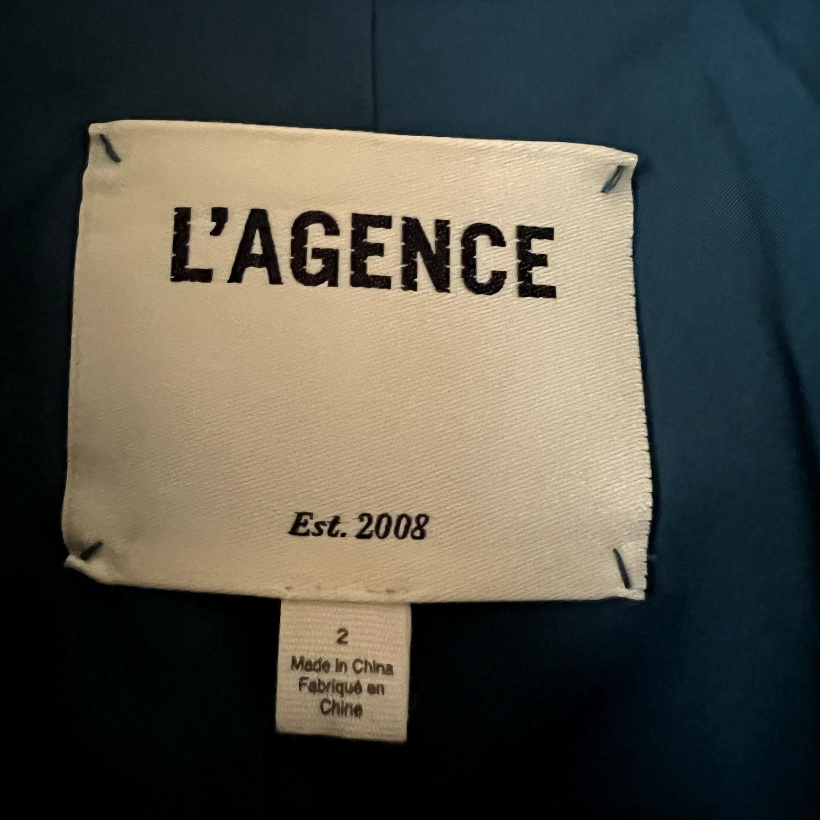 L'AGENCE l’agence marie blazer Dark Teal green Tweed jacket size 2 C5 Size XS / US 0-2 / IT 36-38 - 2 Thumbnail
