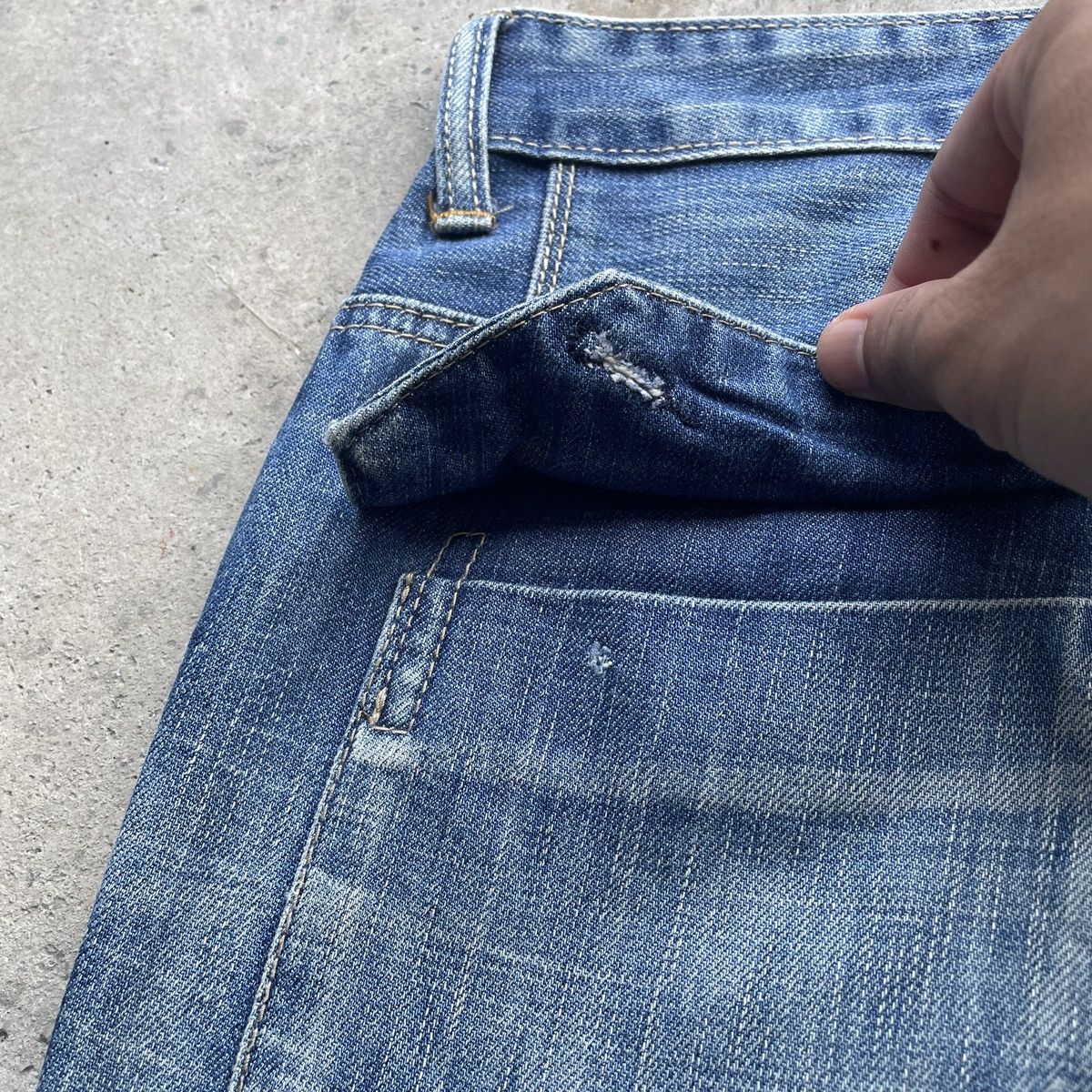 G-Star Rare🔥Vintage G-Star Raw Double Knee Denim Jeans Pants Faded Size US 32 / EU 48 - 15 Thumbnail