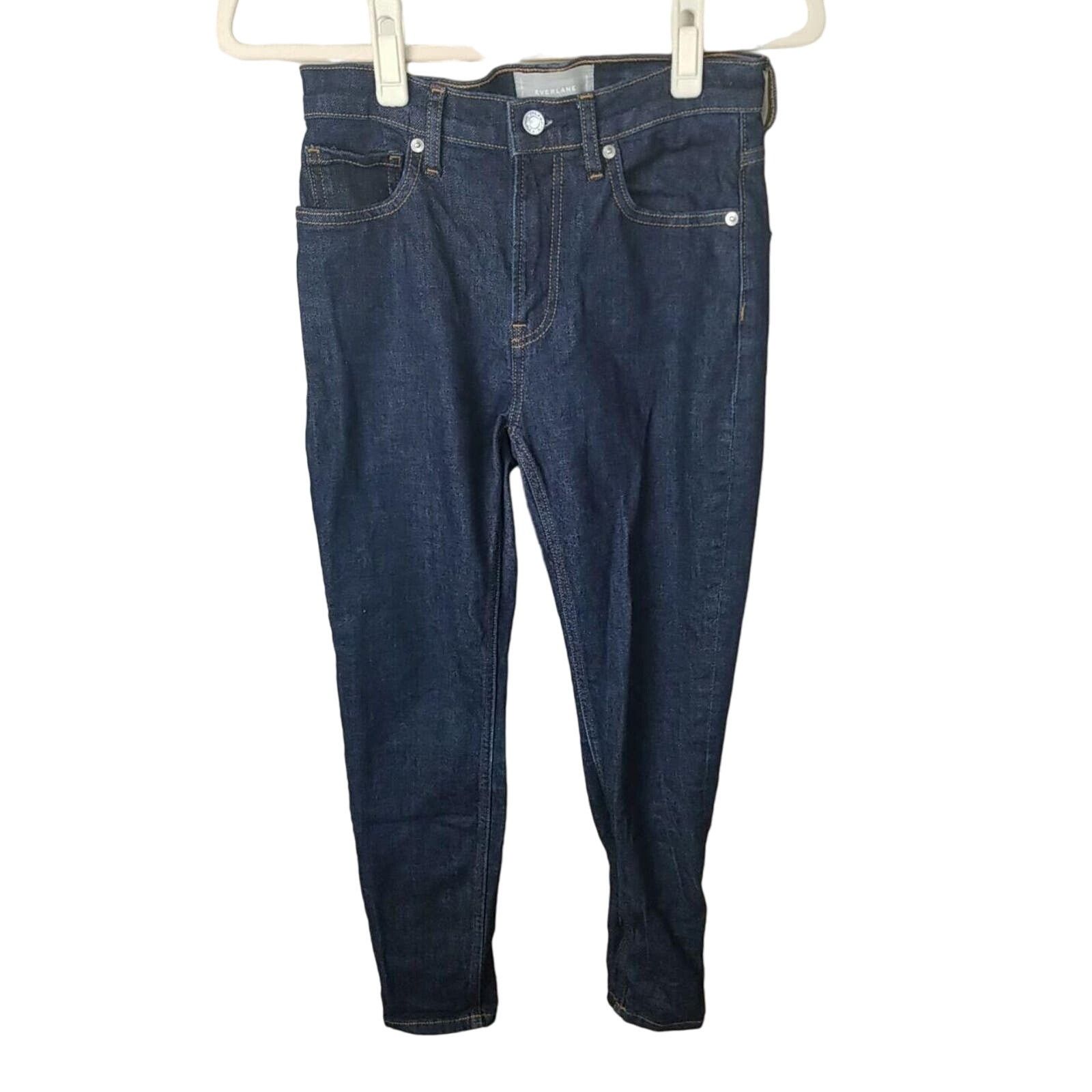 Everlane Everlane Womens Mid Rise Ankle Jeans Sz 27 Dark Wash Skinny Size 28" / US 6 / IT 42 - 1 Thumbnail