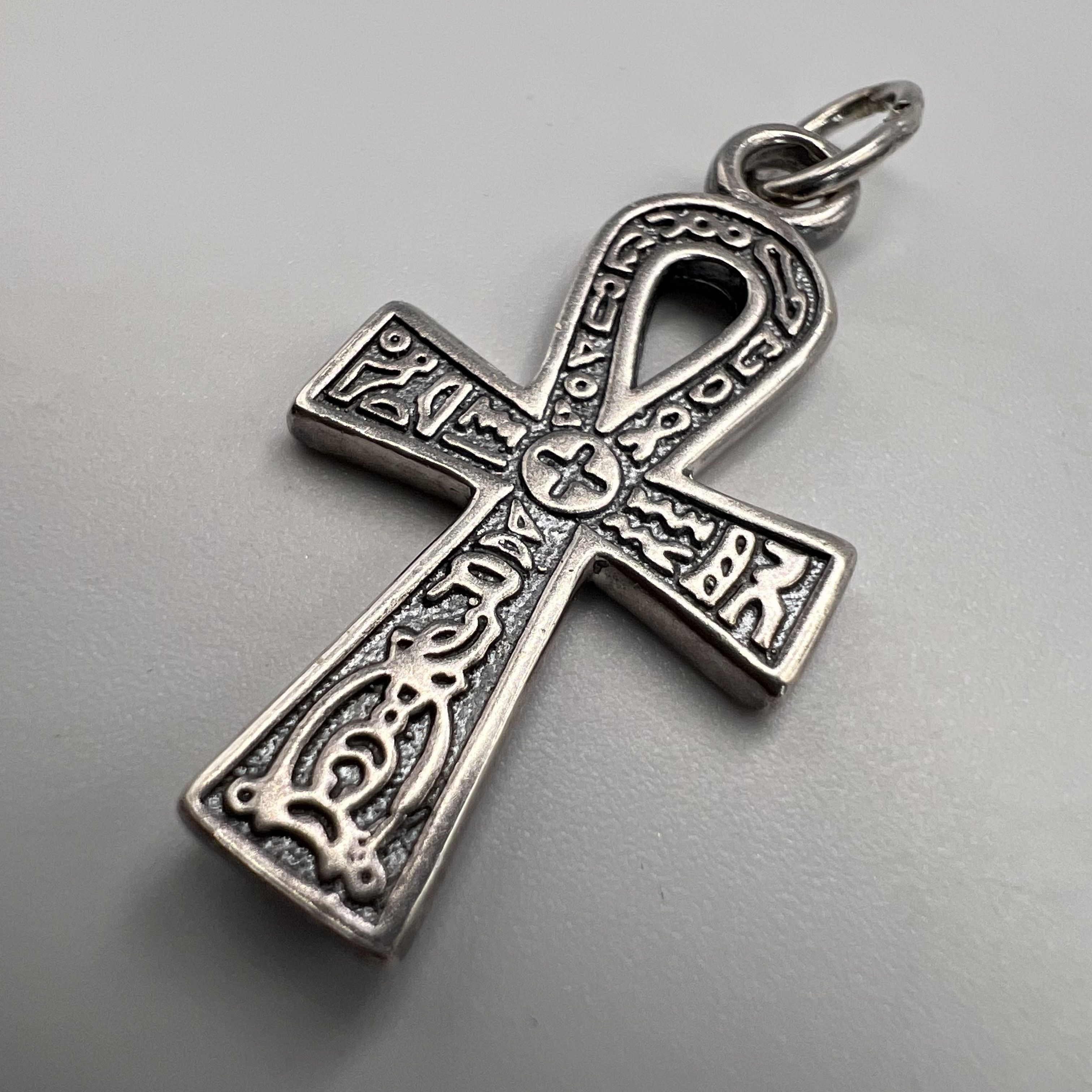 Sterling Silver Vintage Cross Pendant Icon Sterling Silver 925 Jewelry 6g Size ONE SIZE - 2 Thumbnail