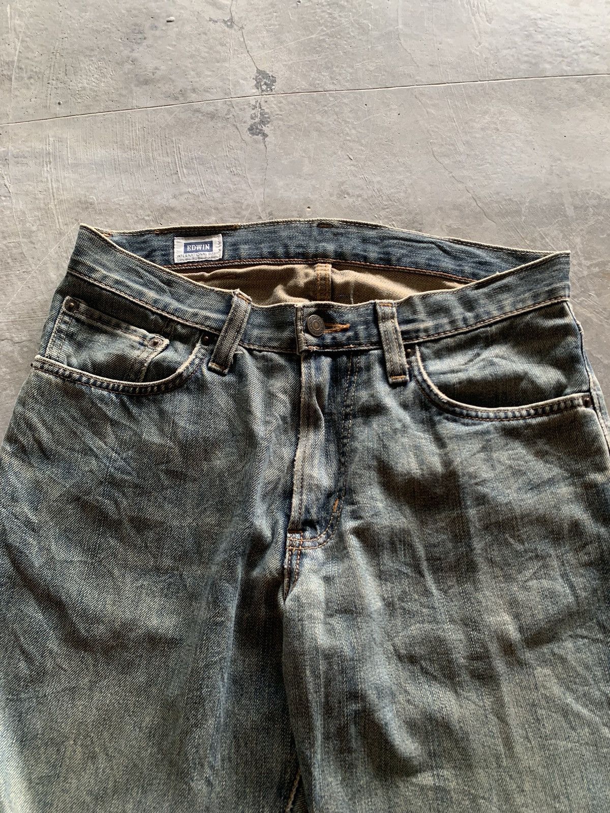 Edwin × Japanese Brand vintage rusty edwin 404 made in japan season fade Size US 32 / EU 48 - 3 Thumbnail
