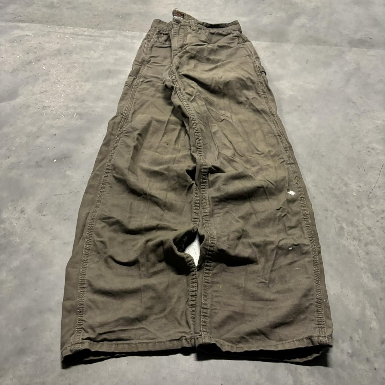 Japanese Brand × Vintage Crazy Vintage Y2K/2000s Grunge Khaki Skater Workwear Carpenter Pants! Size US 30 / EU 46 - 3 Thumbnail