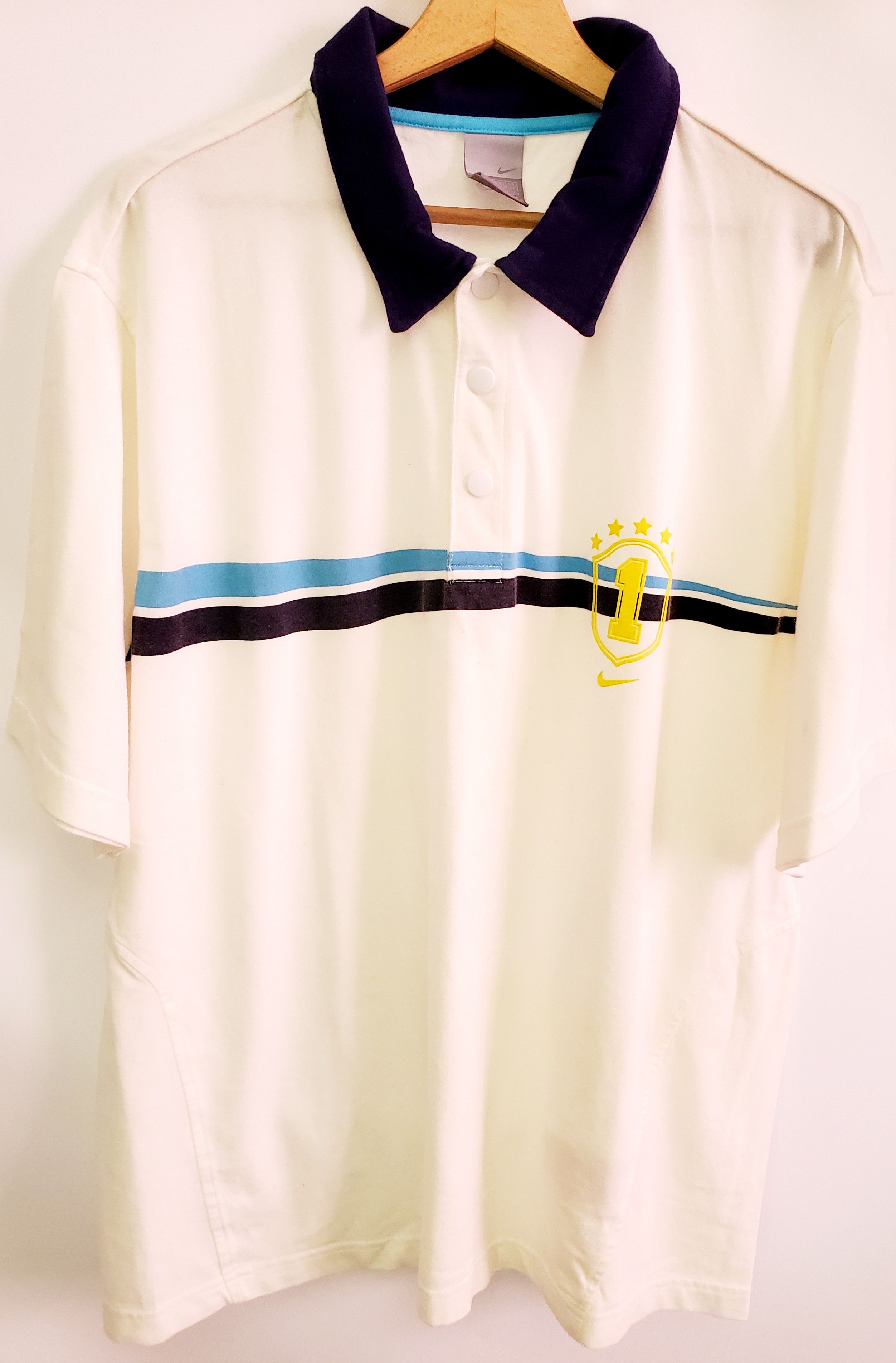 Nike × Vintage Vintage 90s Nike Brazil Shirt size Xl Size US XL / EU 56 / 4 - 1 Thumbnail