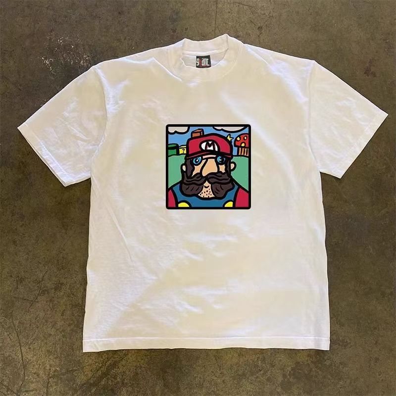 Japanese Brand × Vintage White casual retro cartoon print t-shirt Size US M / EU 48-50 / 2 - 1 Thumbnail