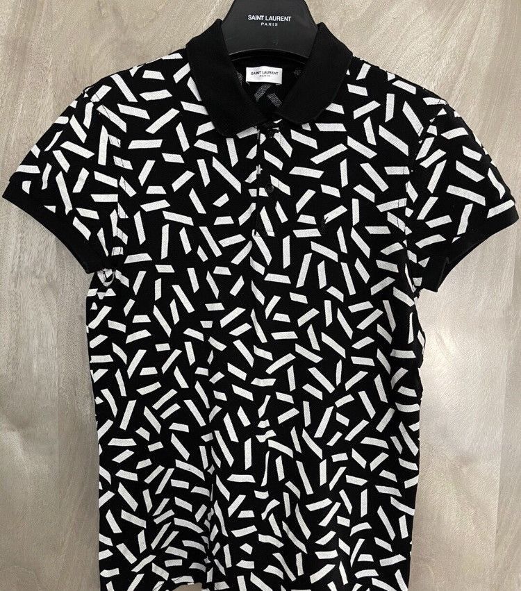 Saint Laurent Paris Saint laurent slp ysl geometric Polo shirt - DMC Size US S / EU 44-46 / 1 - 1 Thumbnail
