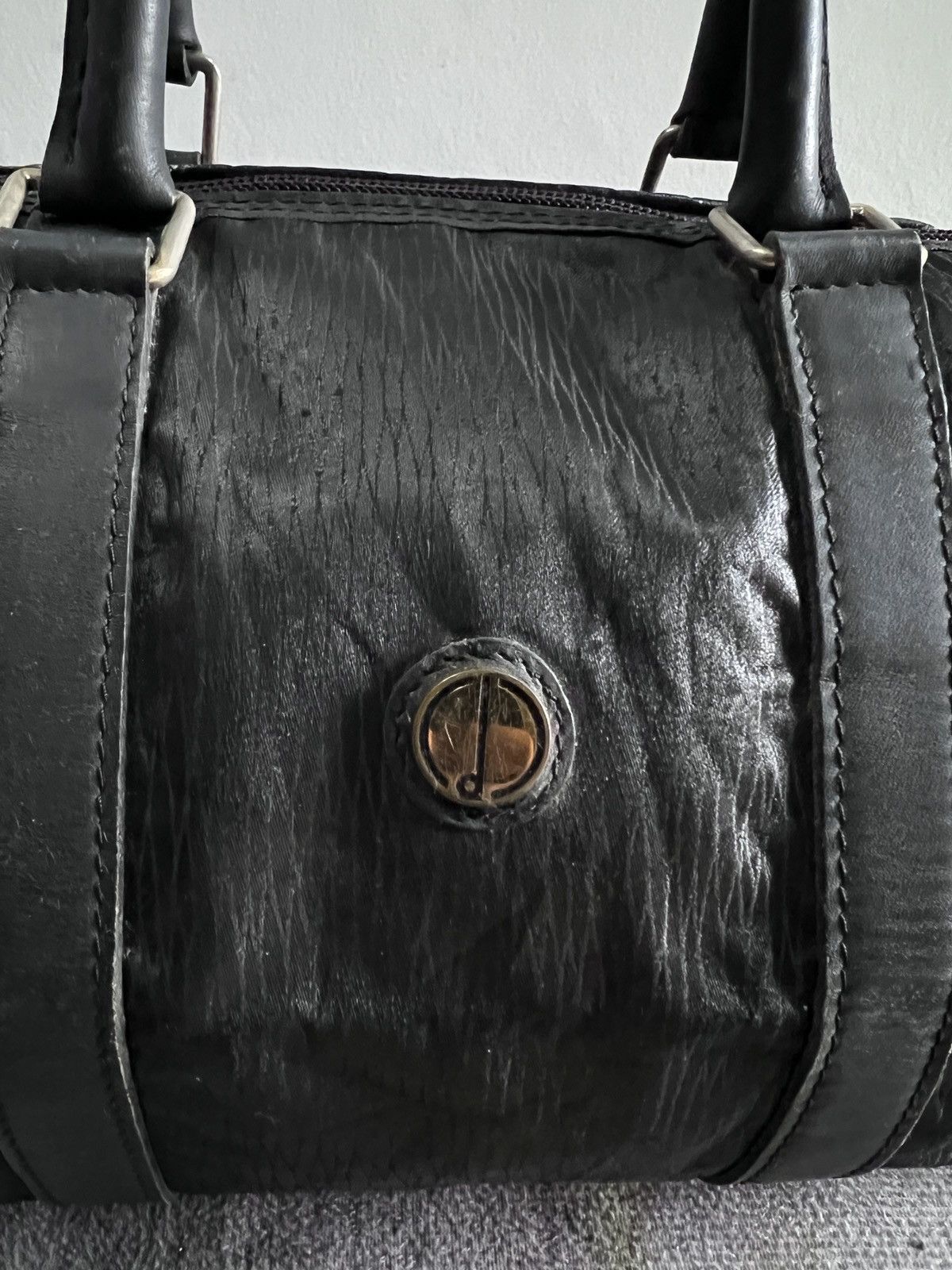 Dunhill Clutch Bag Handbag Black Leather With Handle Strap Vintage Toiletry Bags Australia