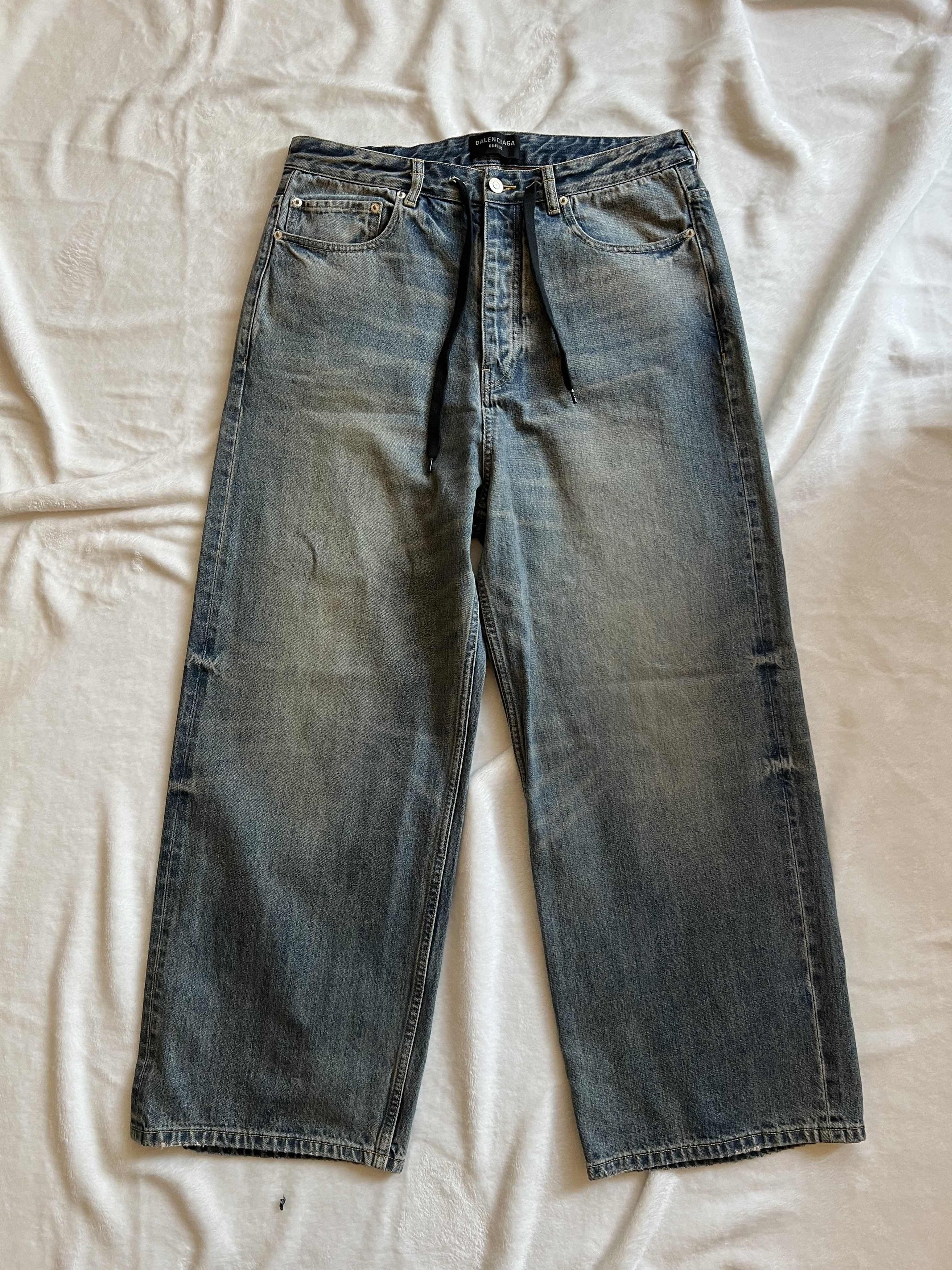 Balenciaga Balenciaga Baggy Drawstring Jeans Size US 34 / EU 50 - 1 Thumbnail
