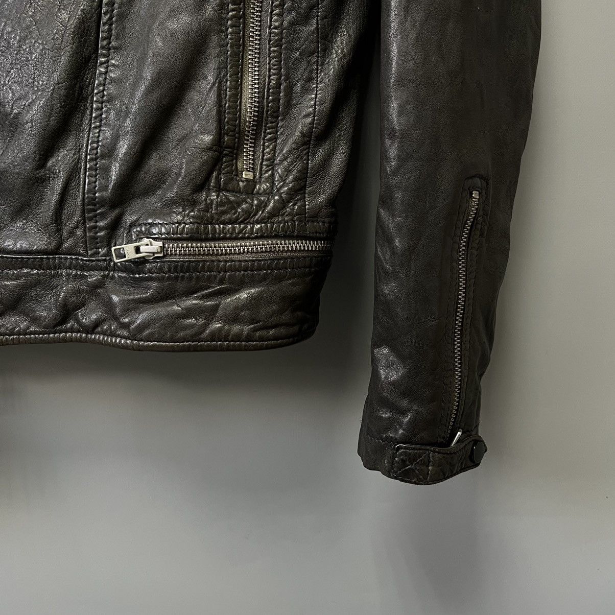 Allsaints Allsaints Conroy Leather Biker Jacket Men’s Size M Size US M / EU 48-50 / 2 - 6 Thumbnail