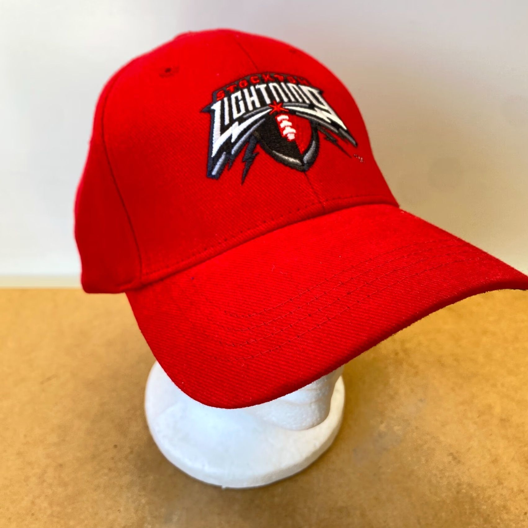 Vintage Kick 10 Pro Gear Stockton Lightning Dad Hat Red One Size Unisex Adults Baseball Cap FAST SHIPPING Size ONE SIZE - 2 Thumbnail