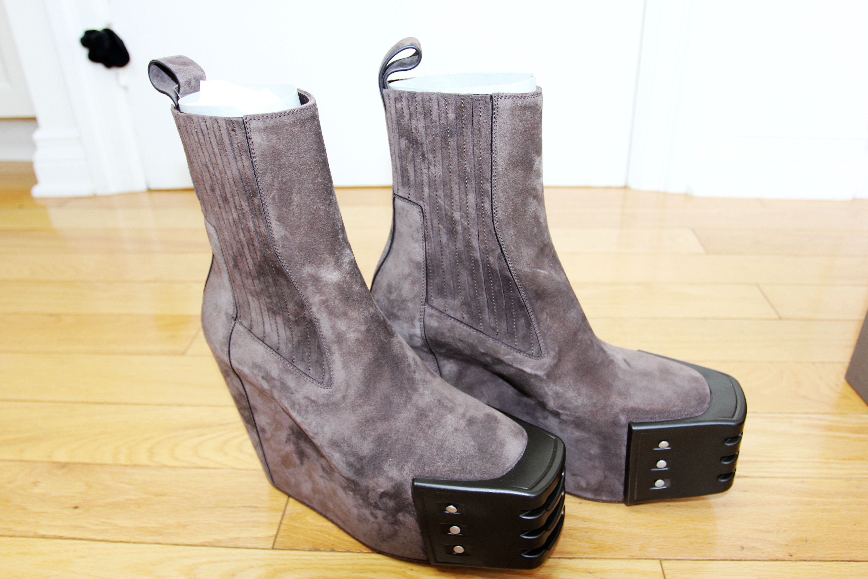 Rick Owens BNWT AW25 RICK OWENS "CONCORDIANS" GRILLED WEDGE BEATLE 38 Size US 8 / IT 38 - 4 Thumbnail