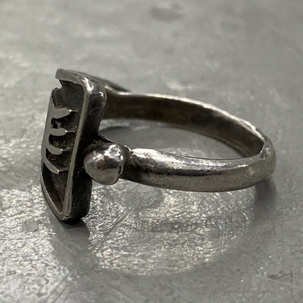 Kapital × Vintage Vtg 60s 70s Navajo Sterling Silver Bear Paw Turquoise Ring Size ONE SIZE - 3 Thumbnail